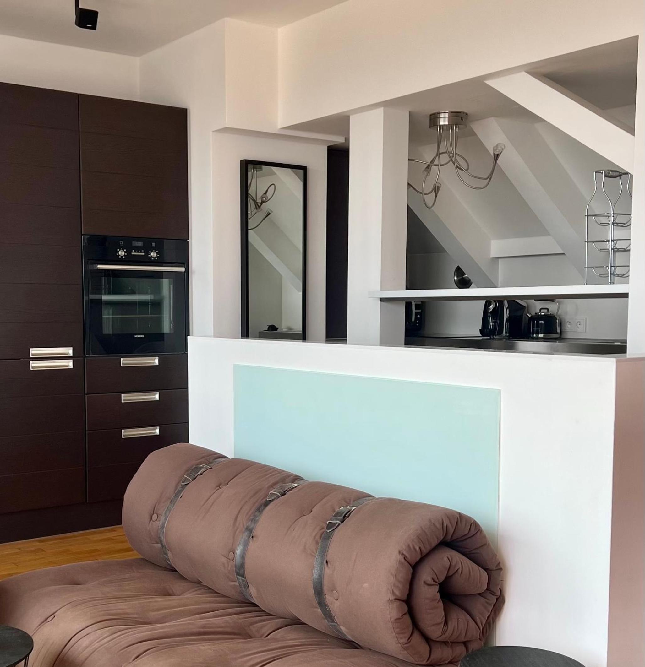 Apartmán se saunou a terasou s výhledem na Brno