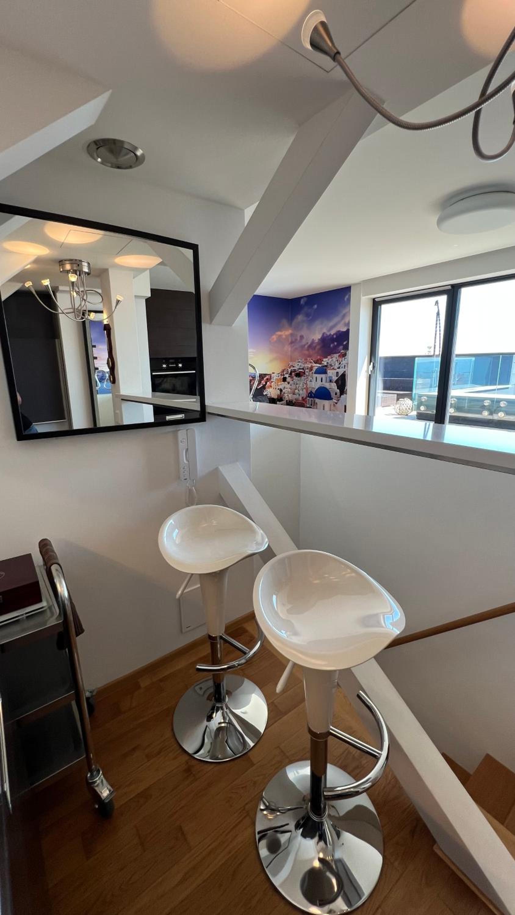 Apartmán se saunou a terasou s výhledem na Brno