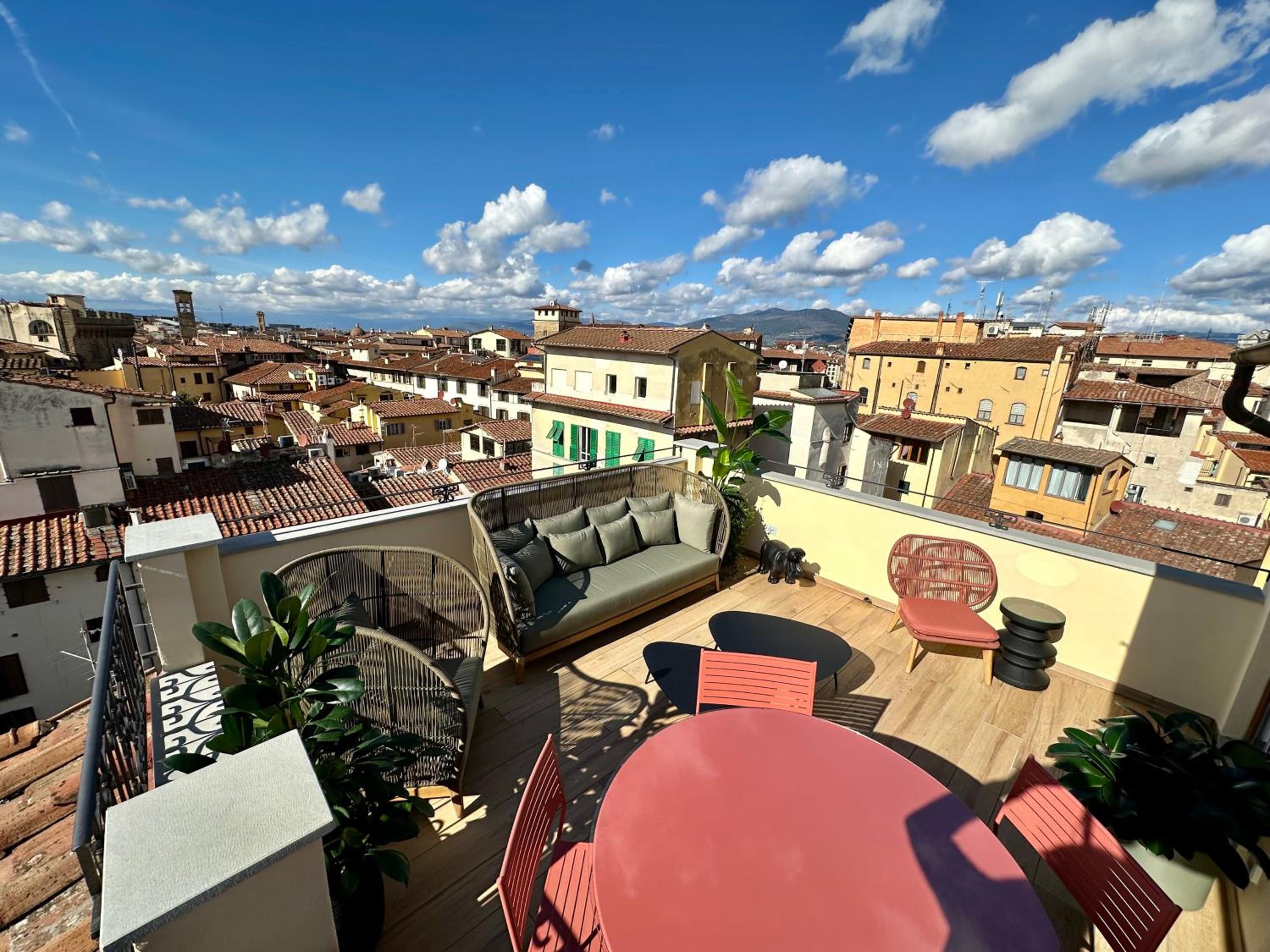 Acciaiuoli Penthouse Florence Terrace View
