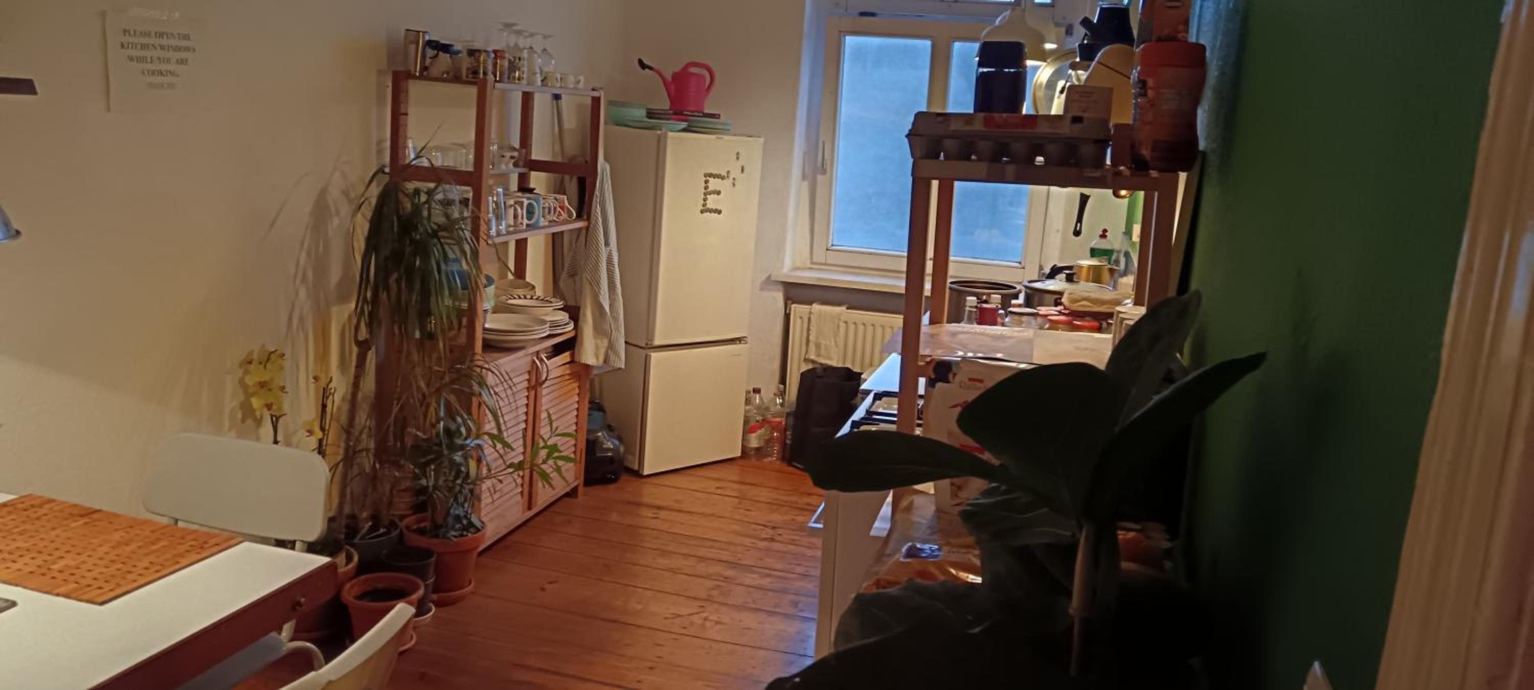 Double bed in sharing apartment