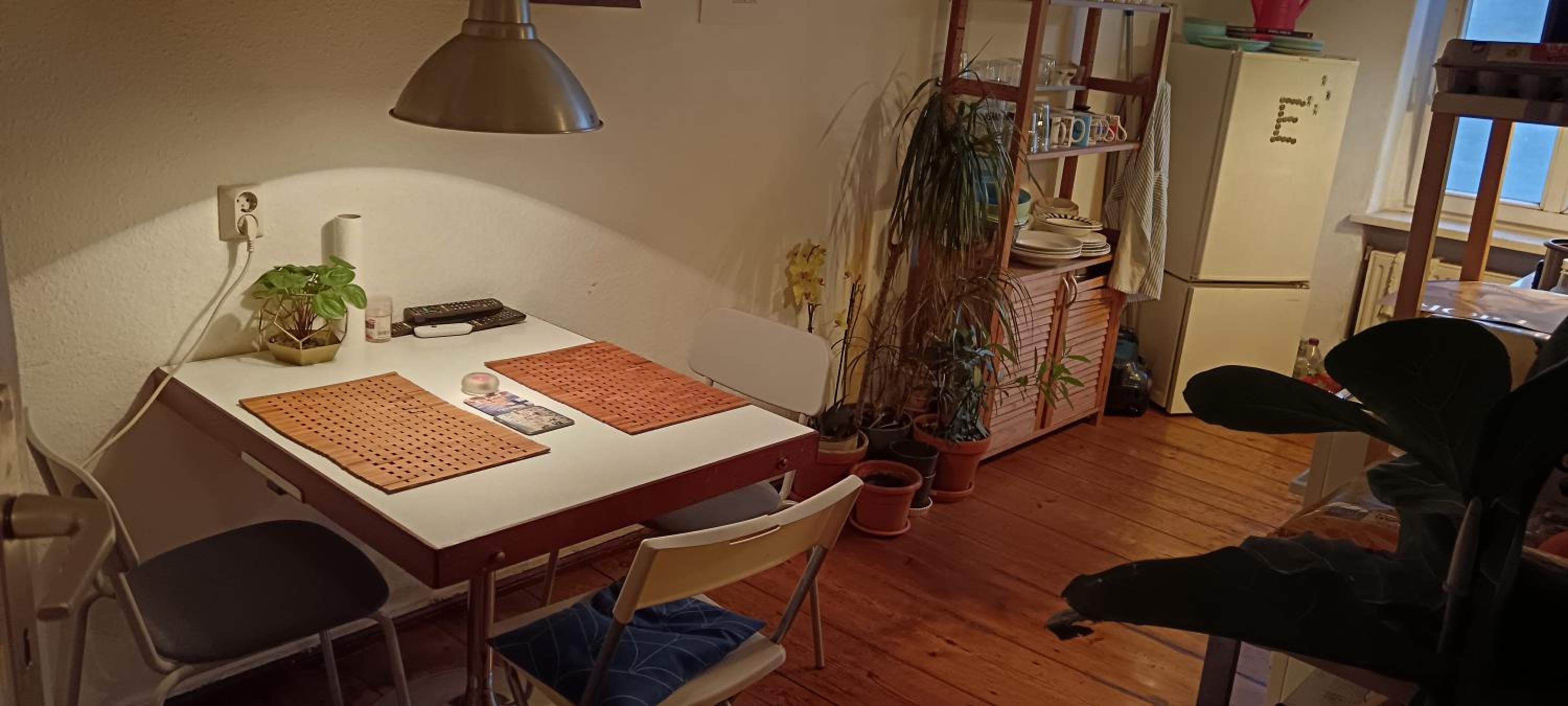 Double bed in sharing apartment