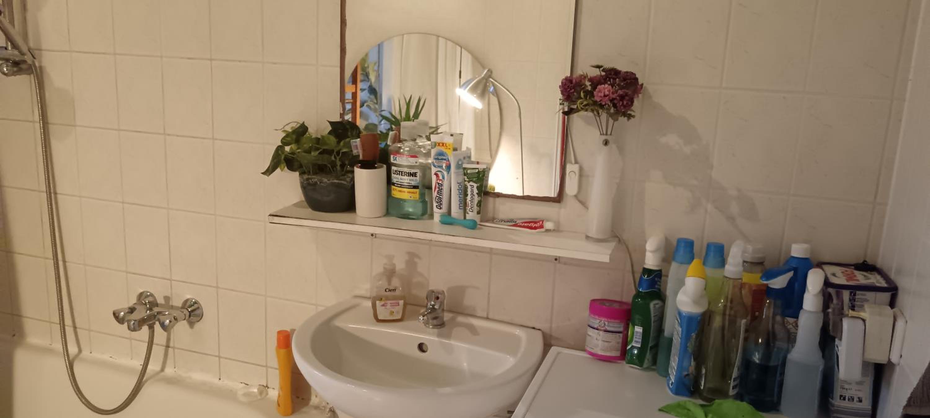 Double bed in sharing apartment