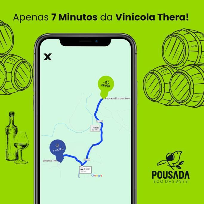 Chalé Eco das Aves próximo a vinícola Thera