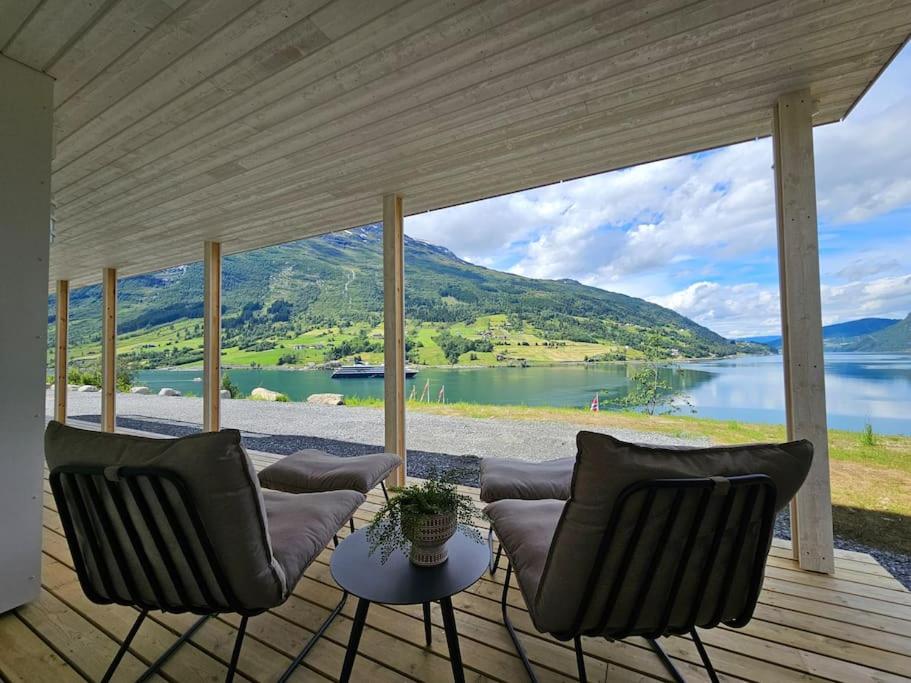 Modern cabin with panorama view view 4
