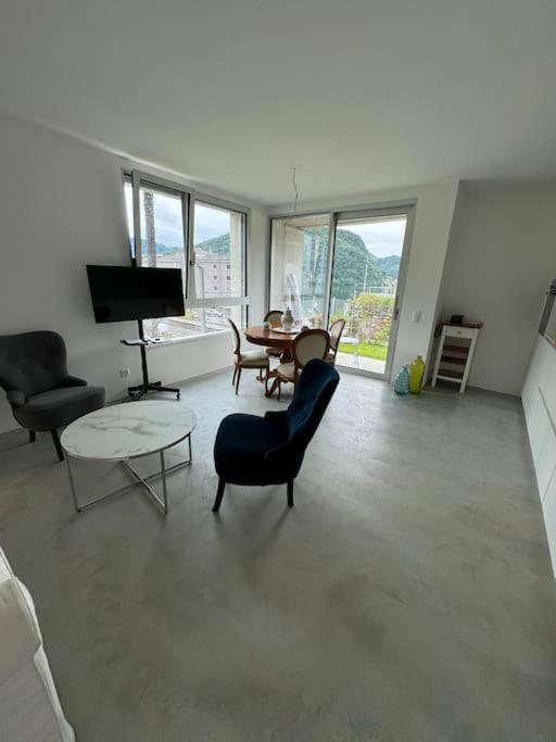 Neue Gartenwohnung mit Sicht auf den Luganersee
