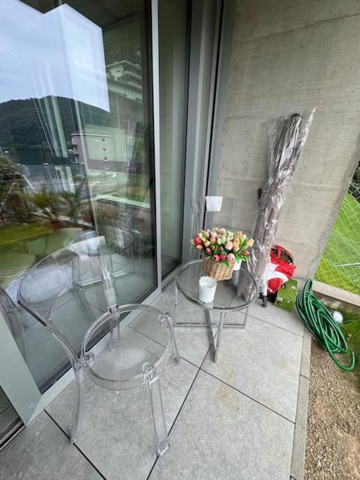 Neue Gartenwohnung mit Sicht auf den Luganersee