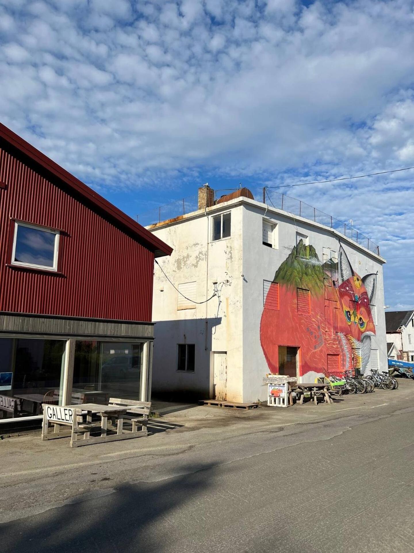 Tradisjonell Rorbu i fiskeværet Ballstad