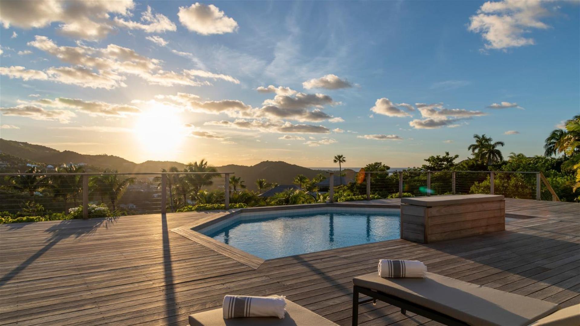 Peaceful villa with tropical surroundings