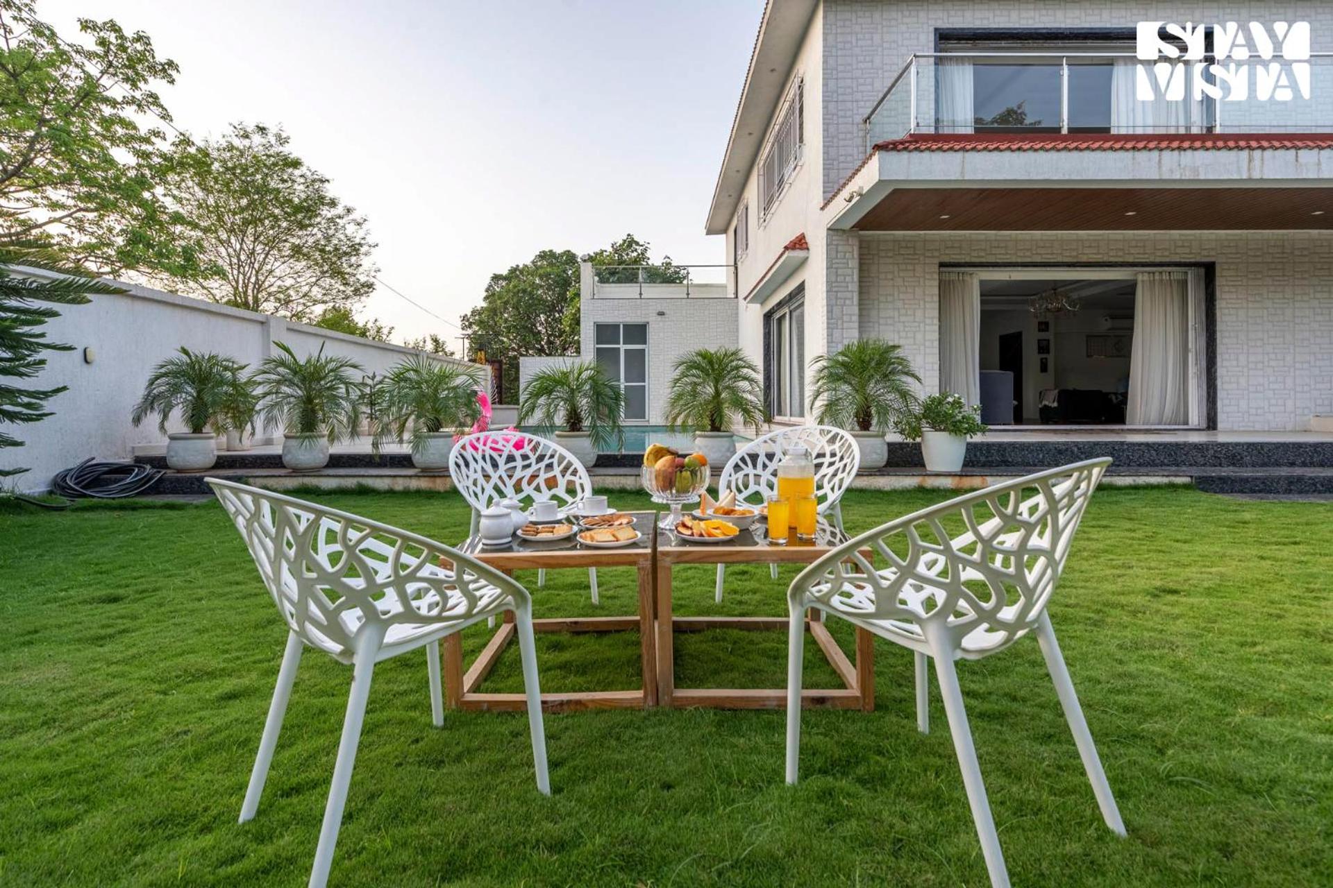 StayVista at Aether Villa with Pool, Jacuzzi, Lawn view 4