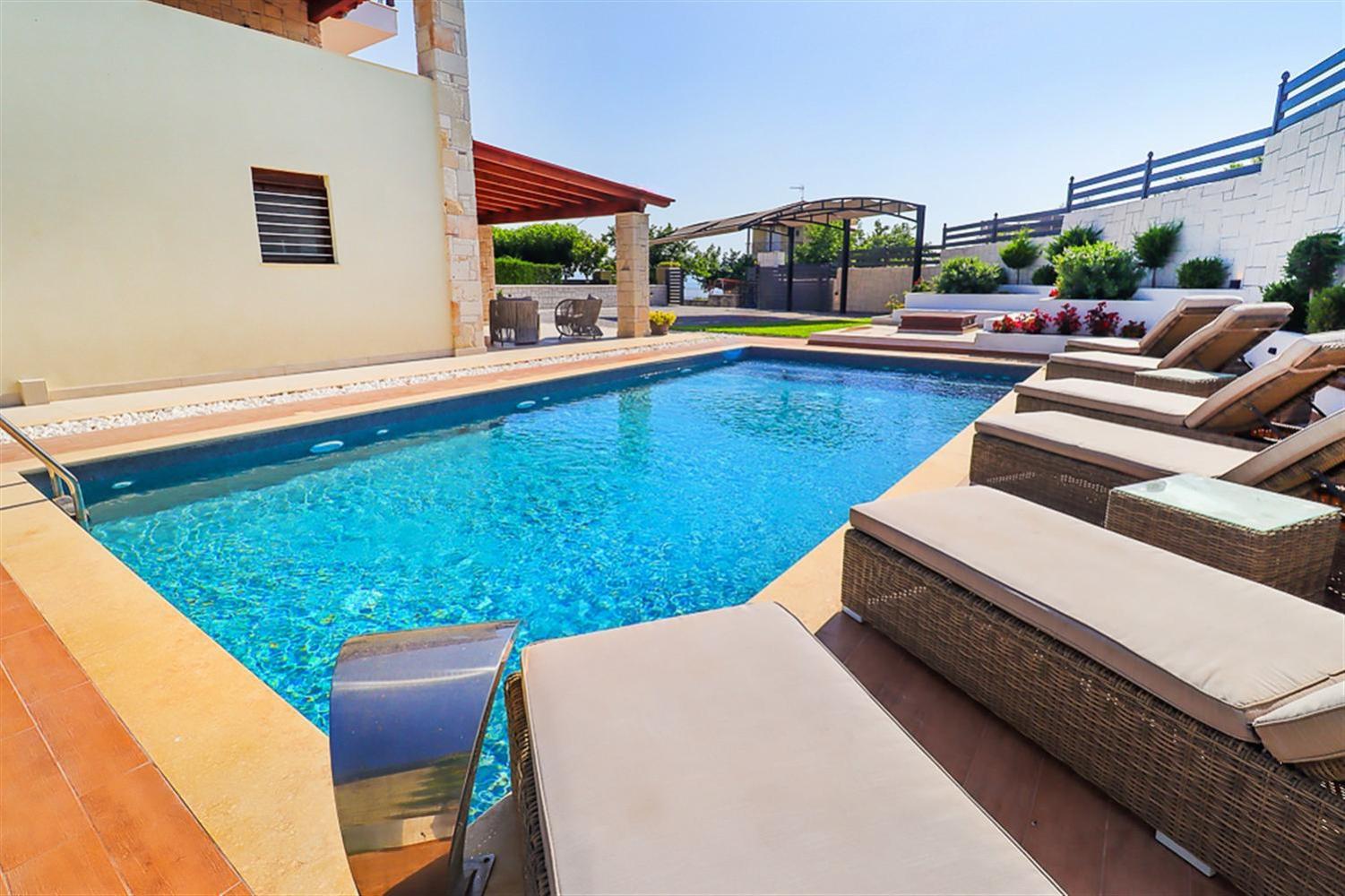 Marina Pool Villa Hanioti 3 bedrooms 8 guests view 2