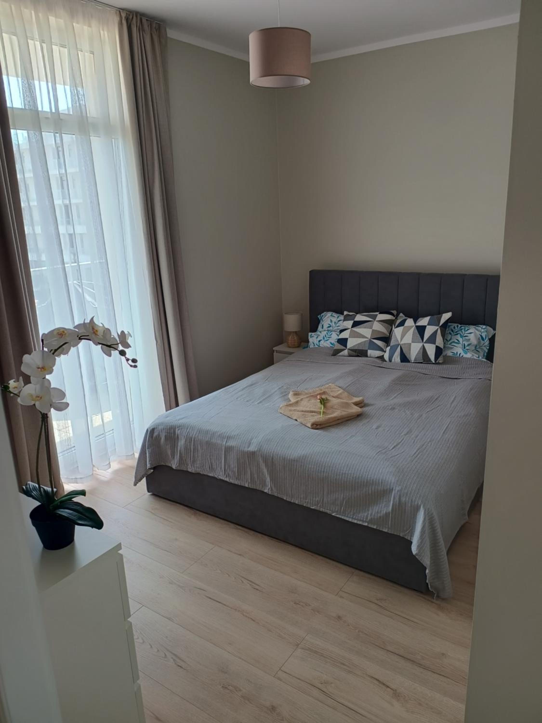 Apartament rodzinny 47, 150 m od plaży, basen, plac zabaw, darmowy parking!