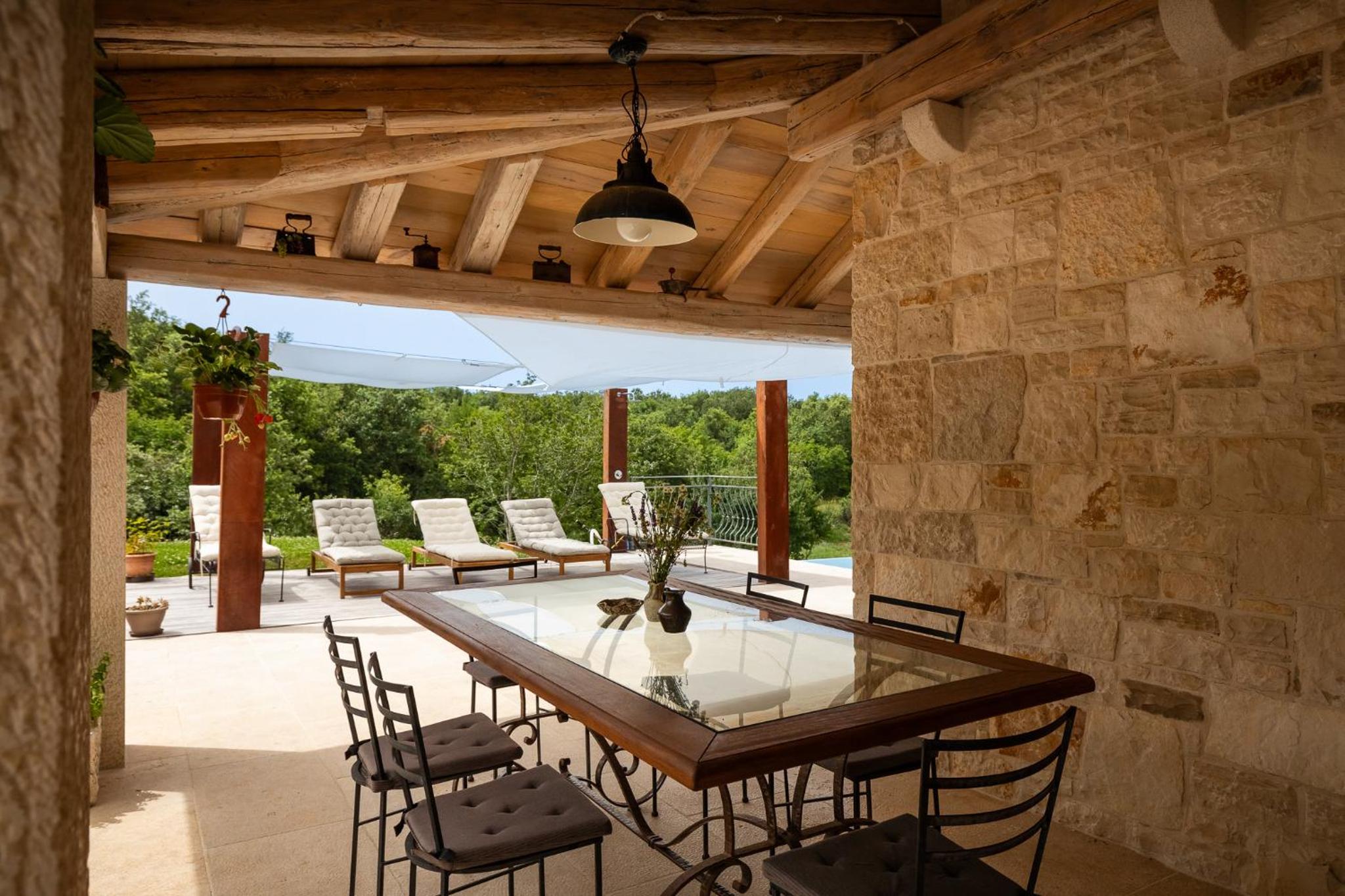 Rustic villa Krug with panorama view in Buje