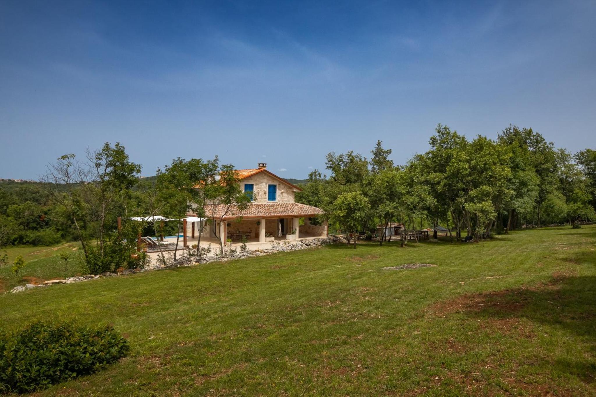 Rustic villa Krug with panorama view in Buje