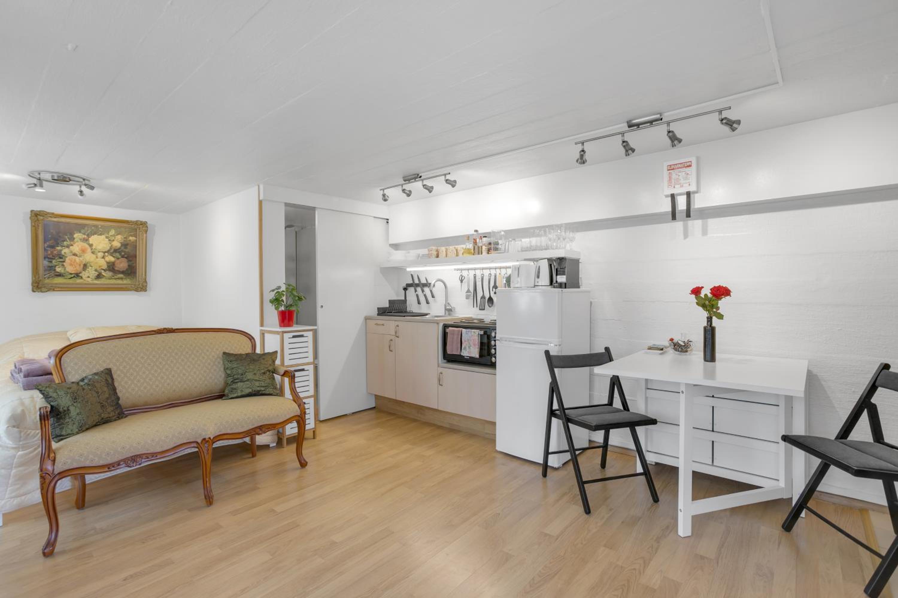 Lara Studio in Laugardalur valley, Reykjavík Central Park and Botanical Garden, Private entrance, FREE Private Parking on side view 2