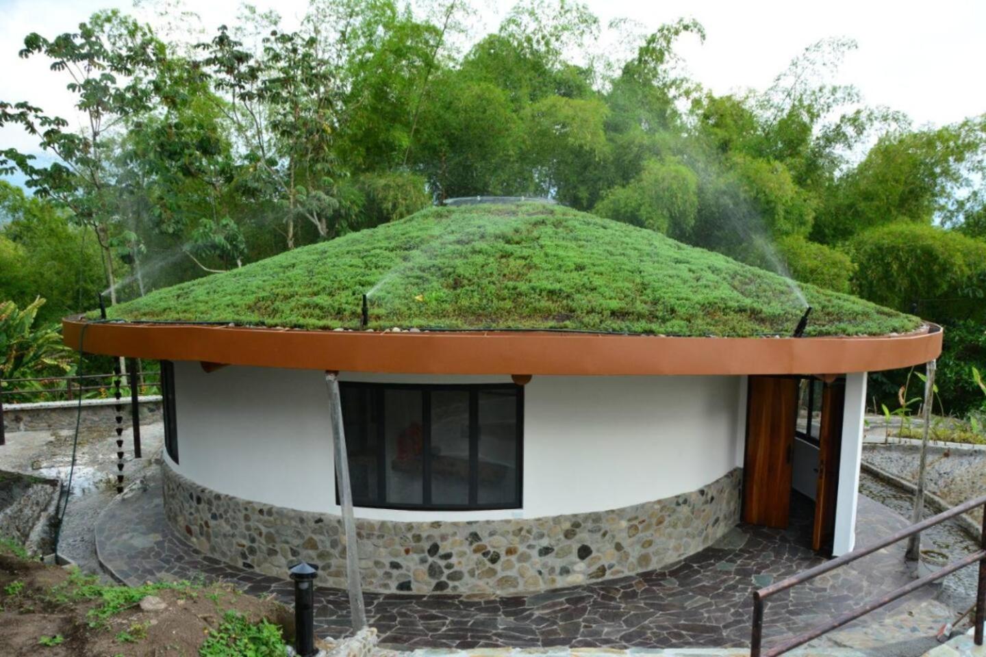 Small Round House with Living Roof