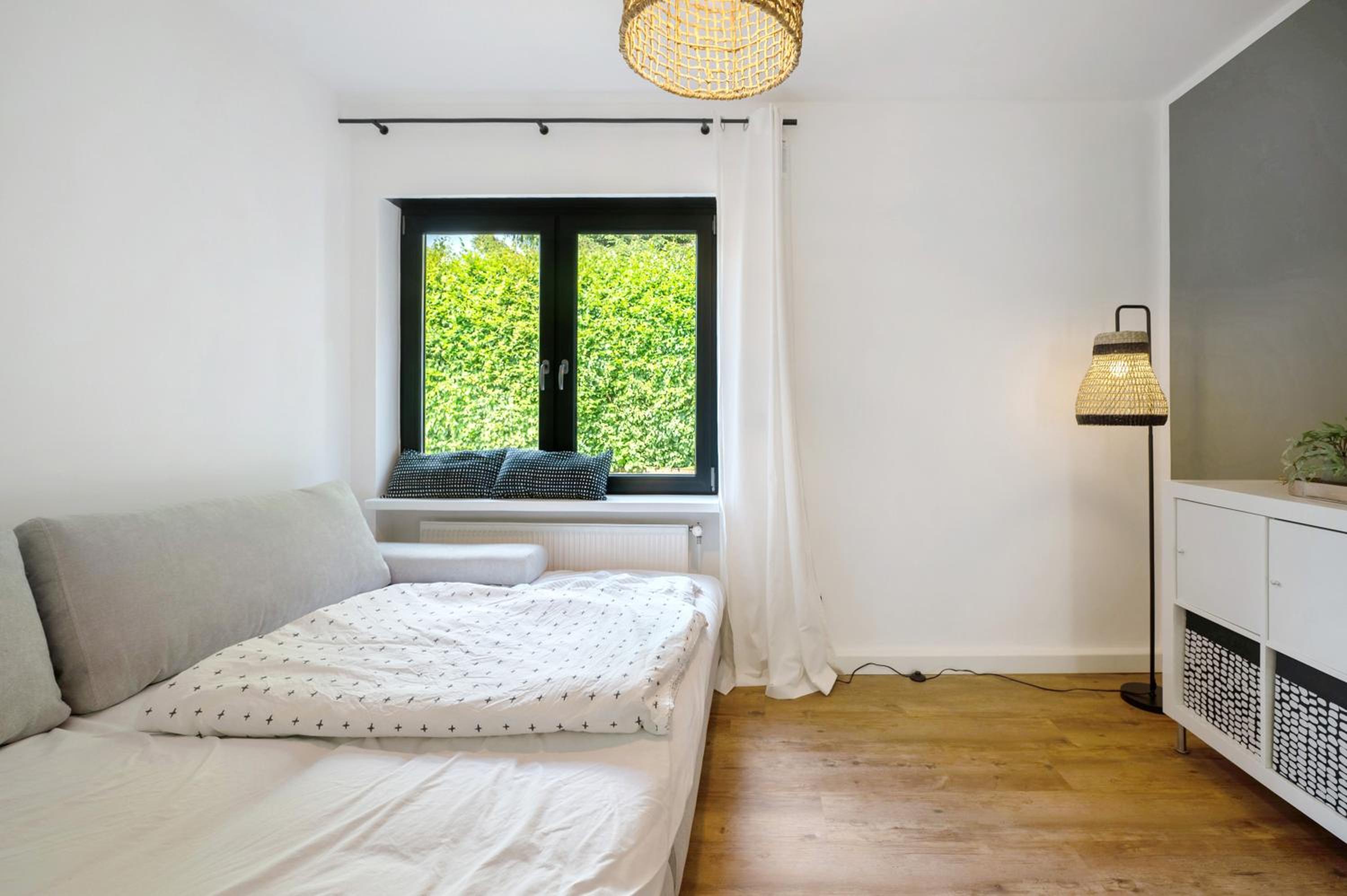 Design-Apartment mit Garten