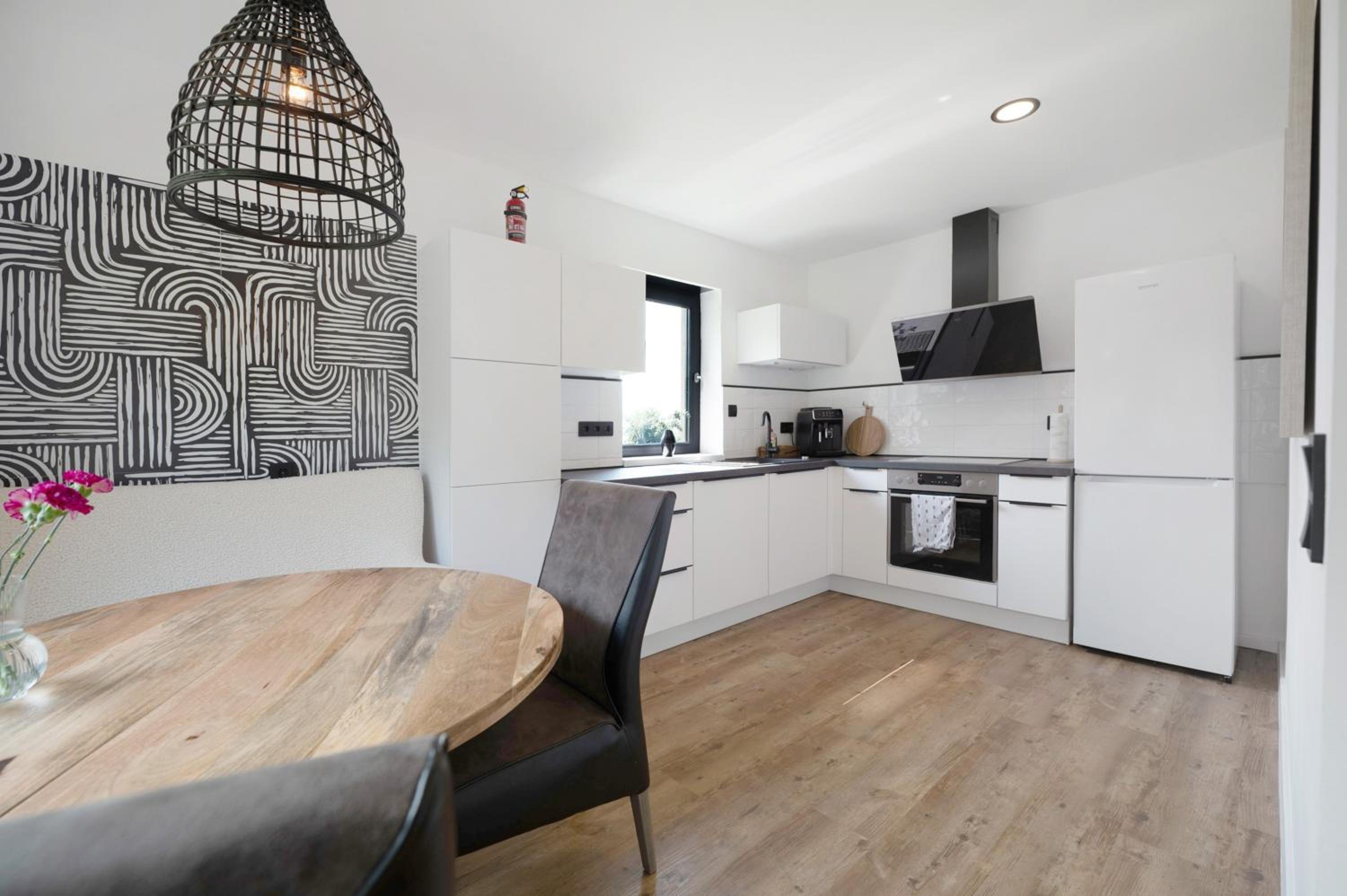 Design-Apartment mit Garten