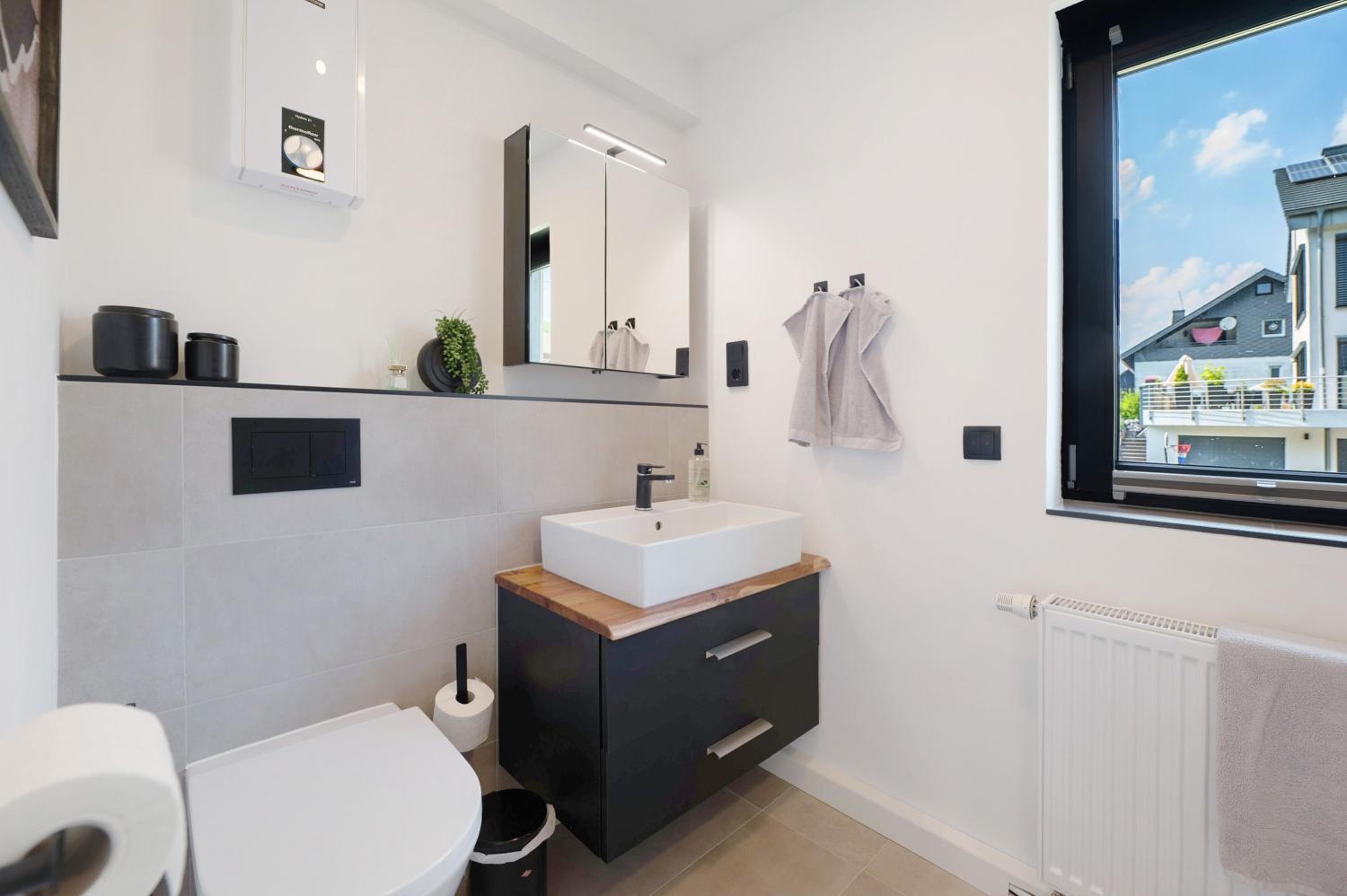 Design-Apartment mit Garten
