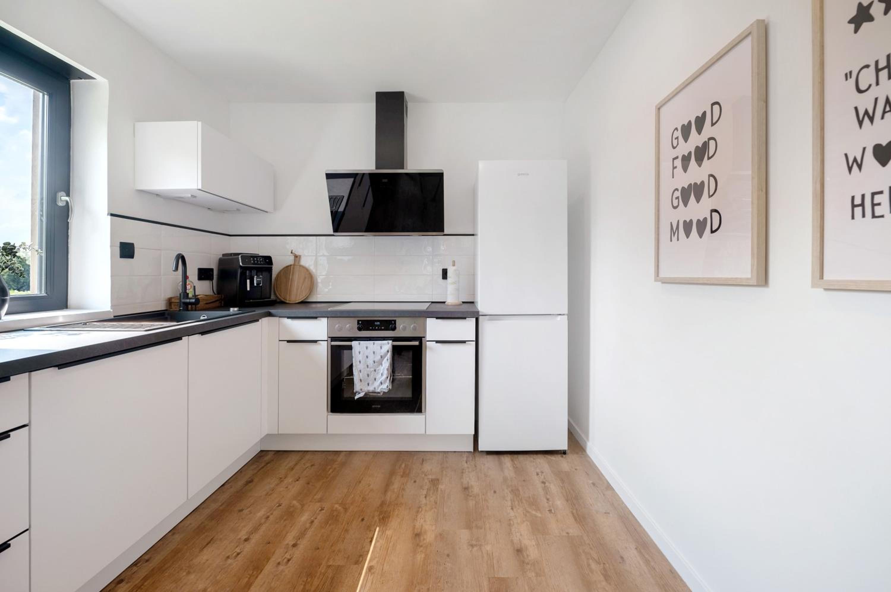 Design-Apartment mit Garten