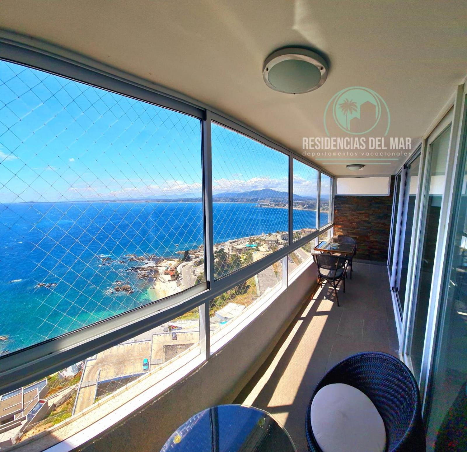 Vista al mar en Concón - Departamento de 1D 1B
