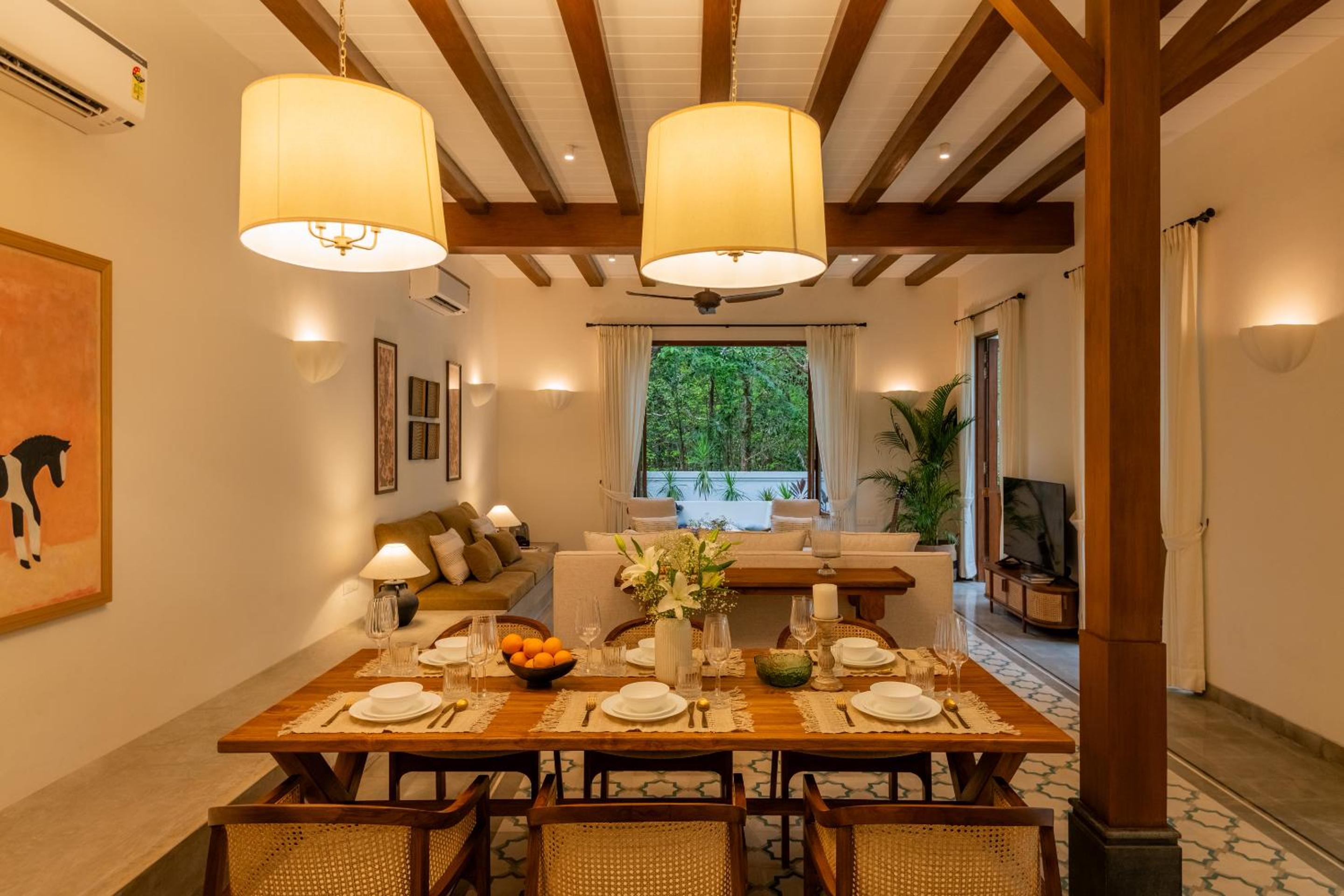 La Branca by The Blue Kite - Luxurious 4 BHK villas near Peaceful Morjim Beach, with Private Pool, Big Garden, Security, Kitchen, Wifi, Terrace view 5