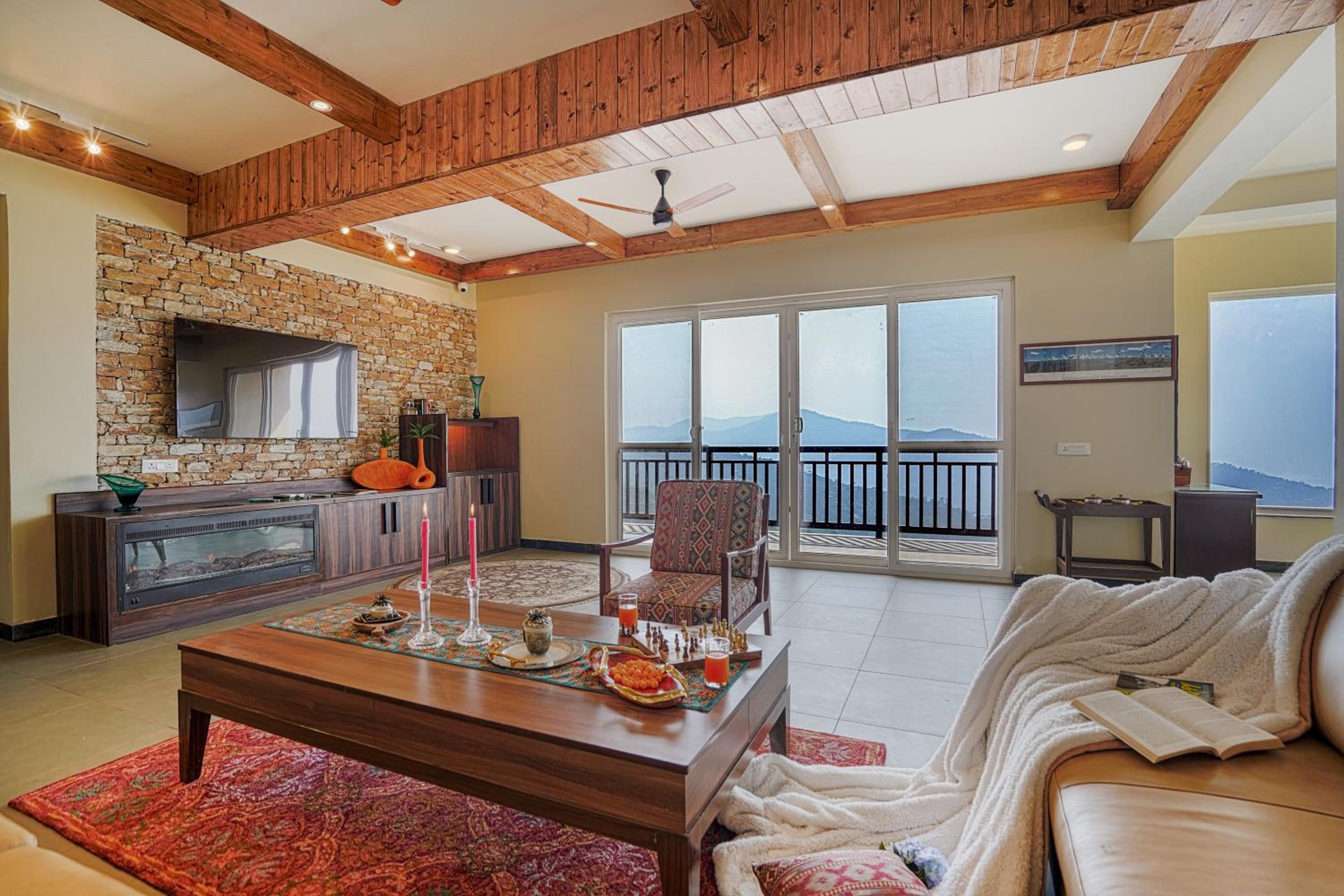 SaffronStays Ridgeview Manor, Mukteshwar - 3BHK Villa with Himalayan Views & Verandahs