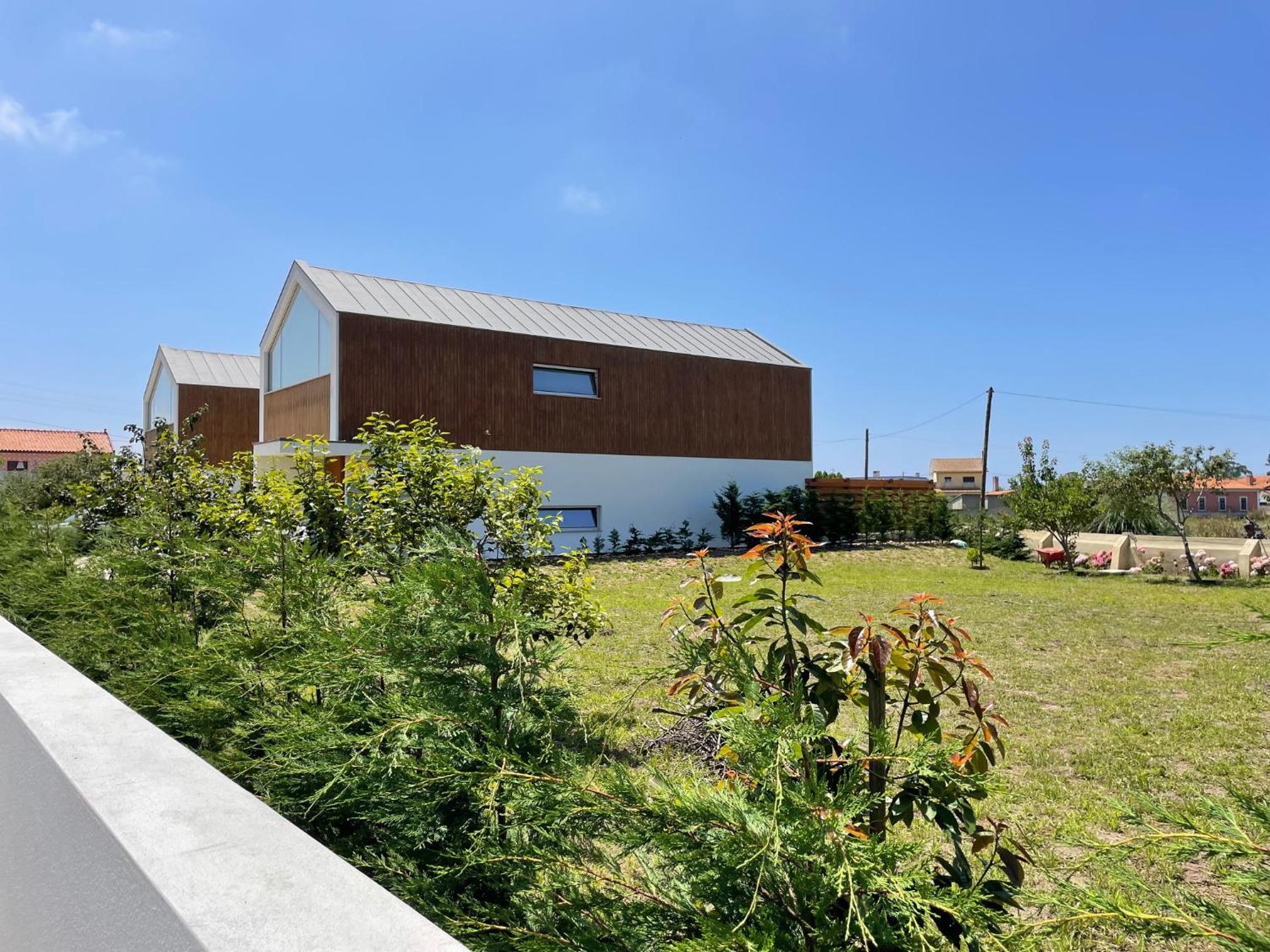 Modern barn house in countryside