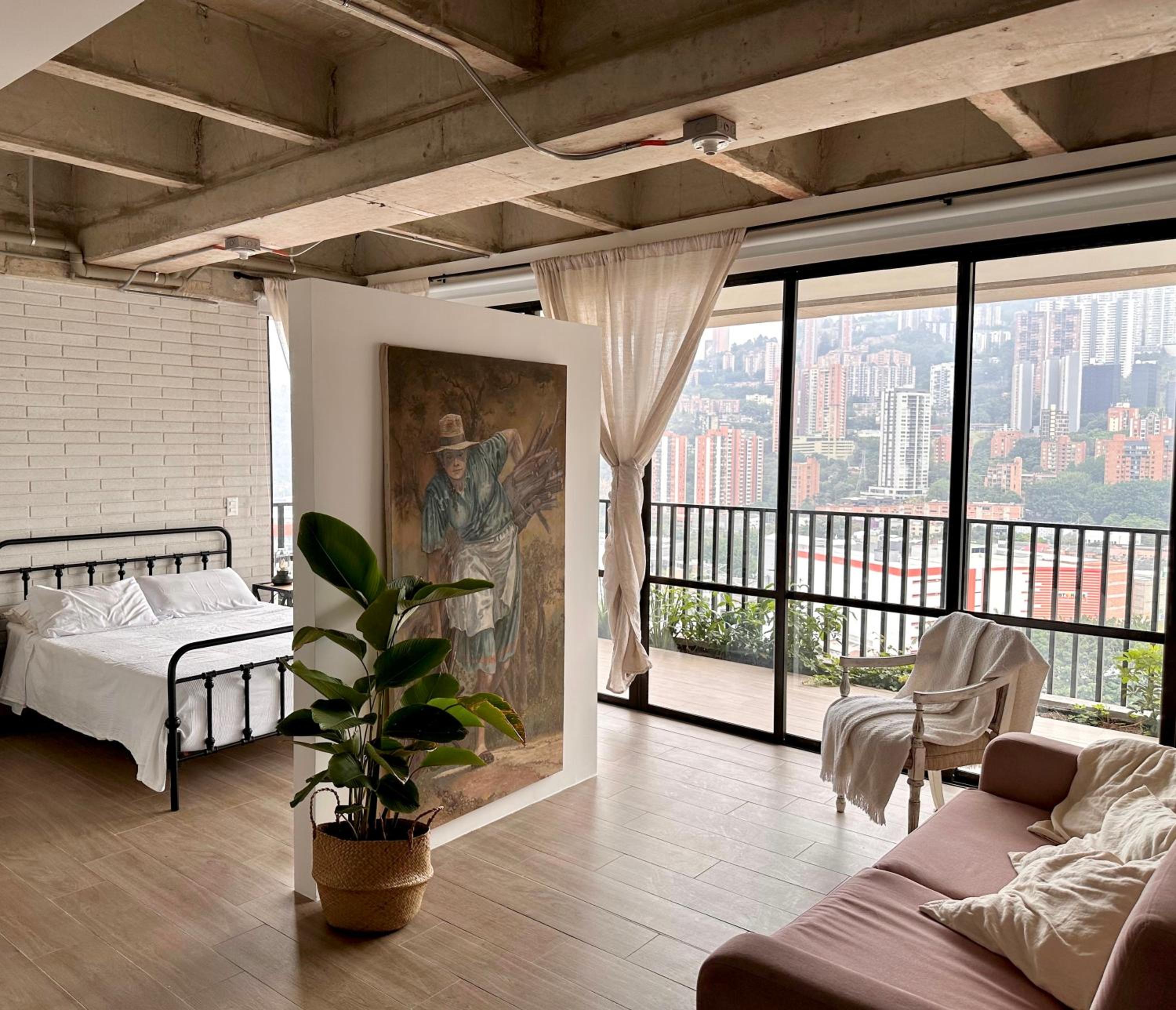 Industrial loft with beautiful view