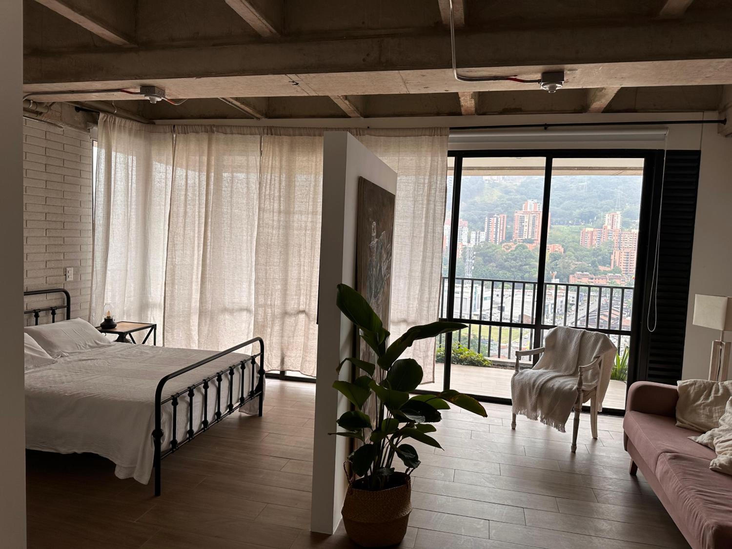 Industrial loft with beautiful view