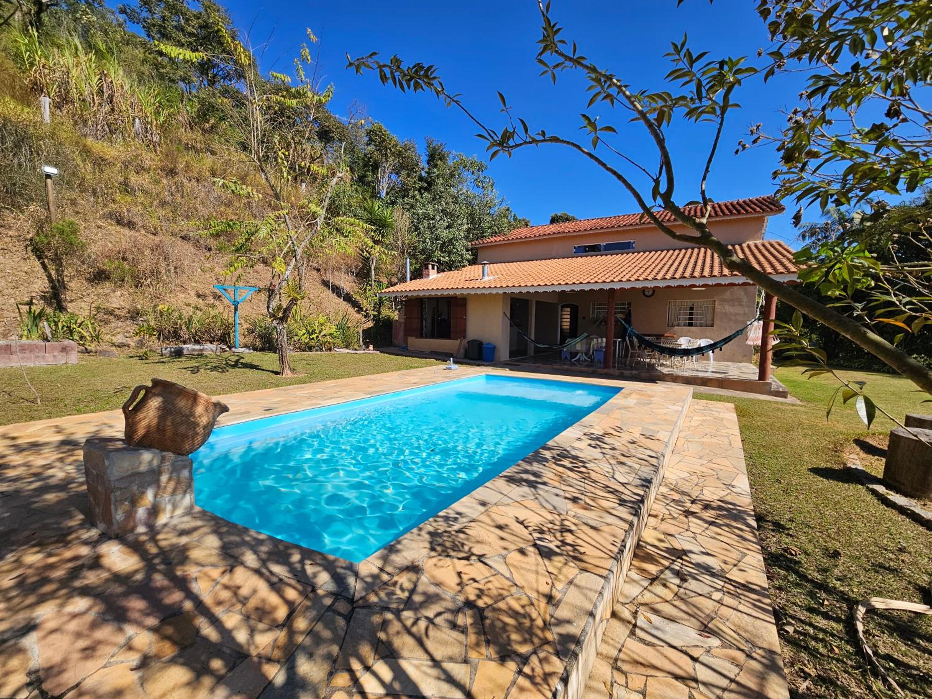 Casa de campo Bela Vista com Piscina na montanha