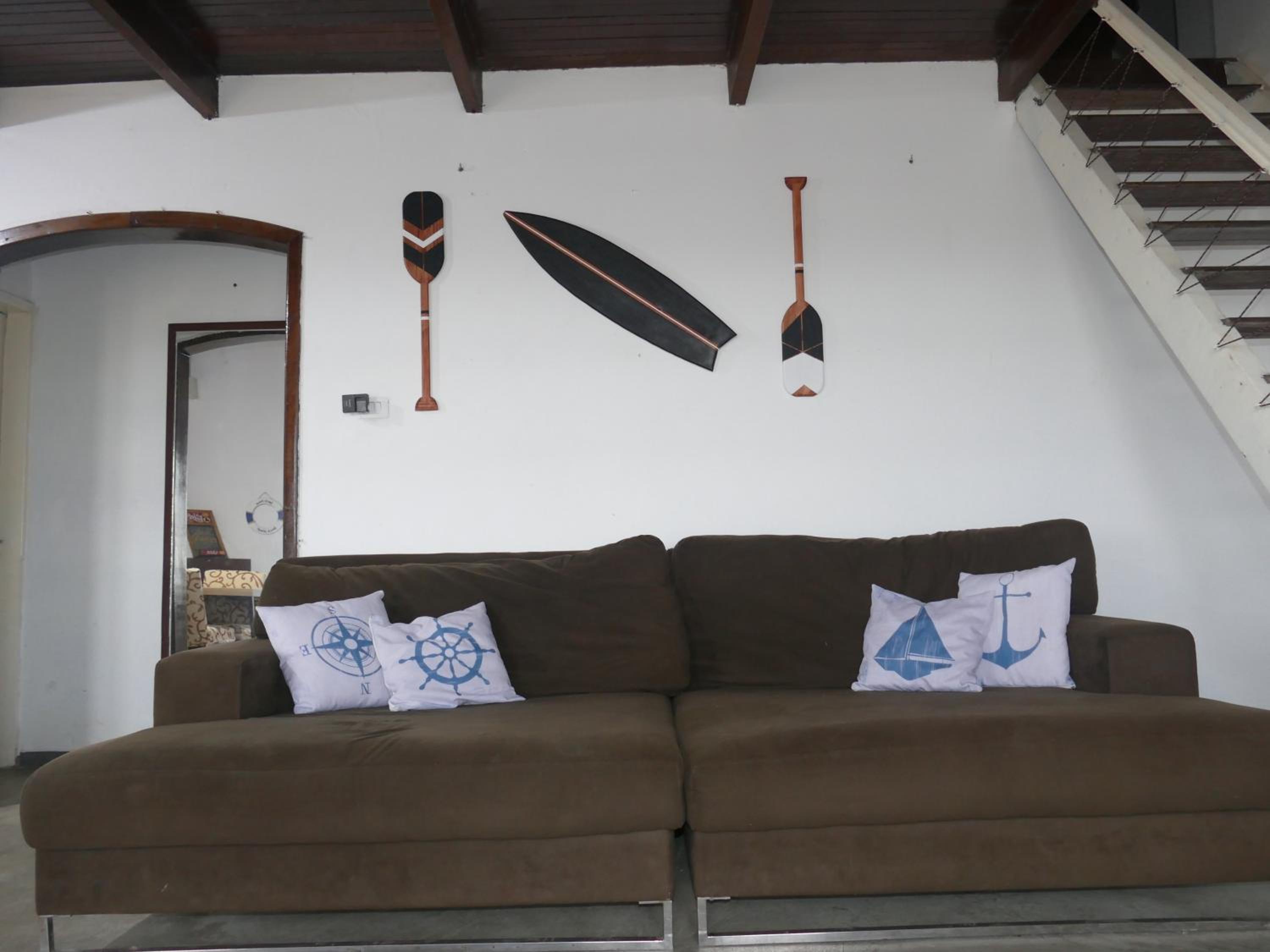 Casa pé na areia frente ao mar. Praia da Juréia.