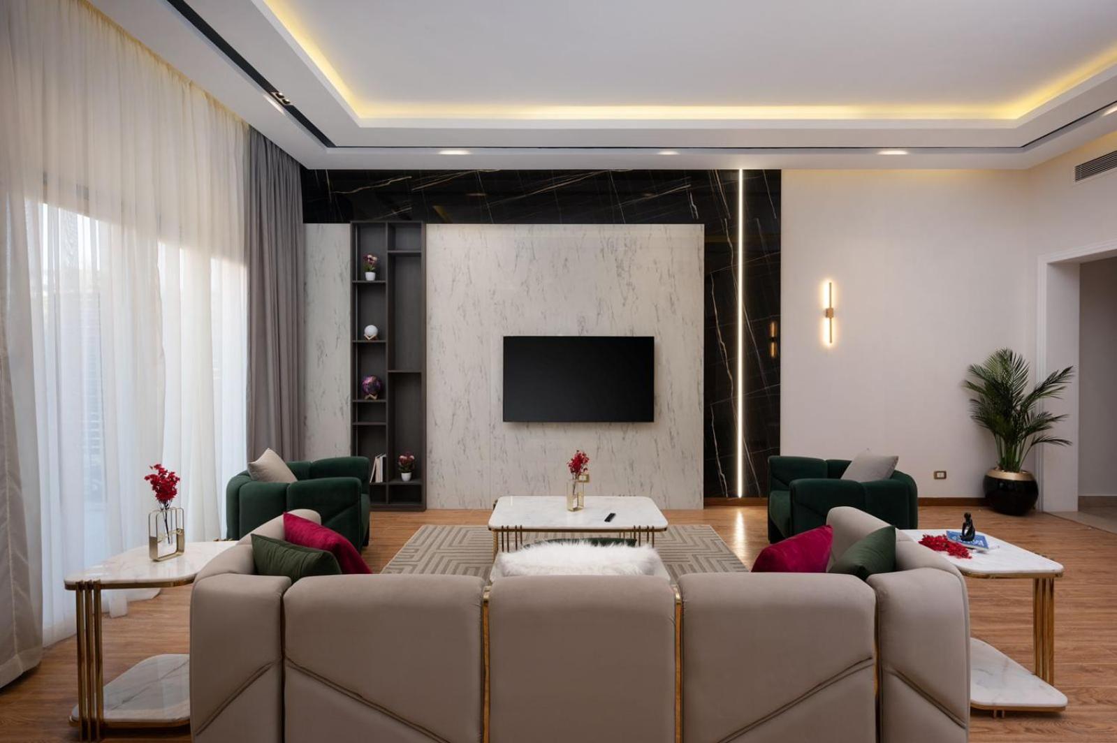 A fully furnished villa with a private pool inside the Hydepark Compound in Fifth Settlement for rent