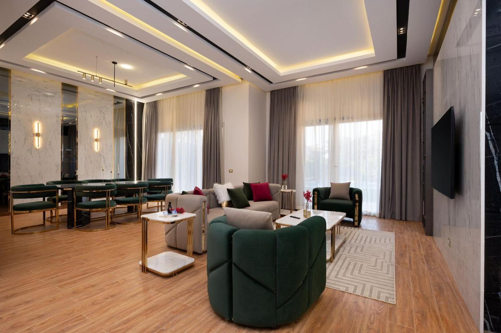 A fully furnished villa with a private pool inside the Hydepark Compound in Fifth Settlement for rent