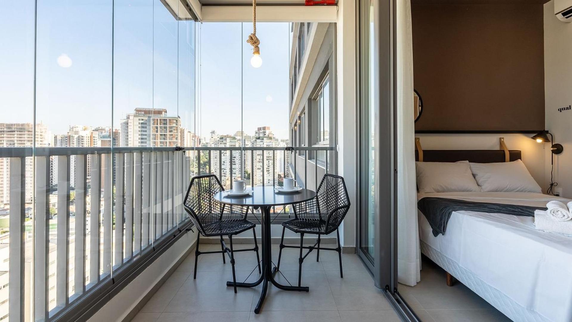 Studios Novíssimos com Piscina no Rooftop e vista para o Allianz Parque
