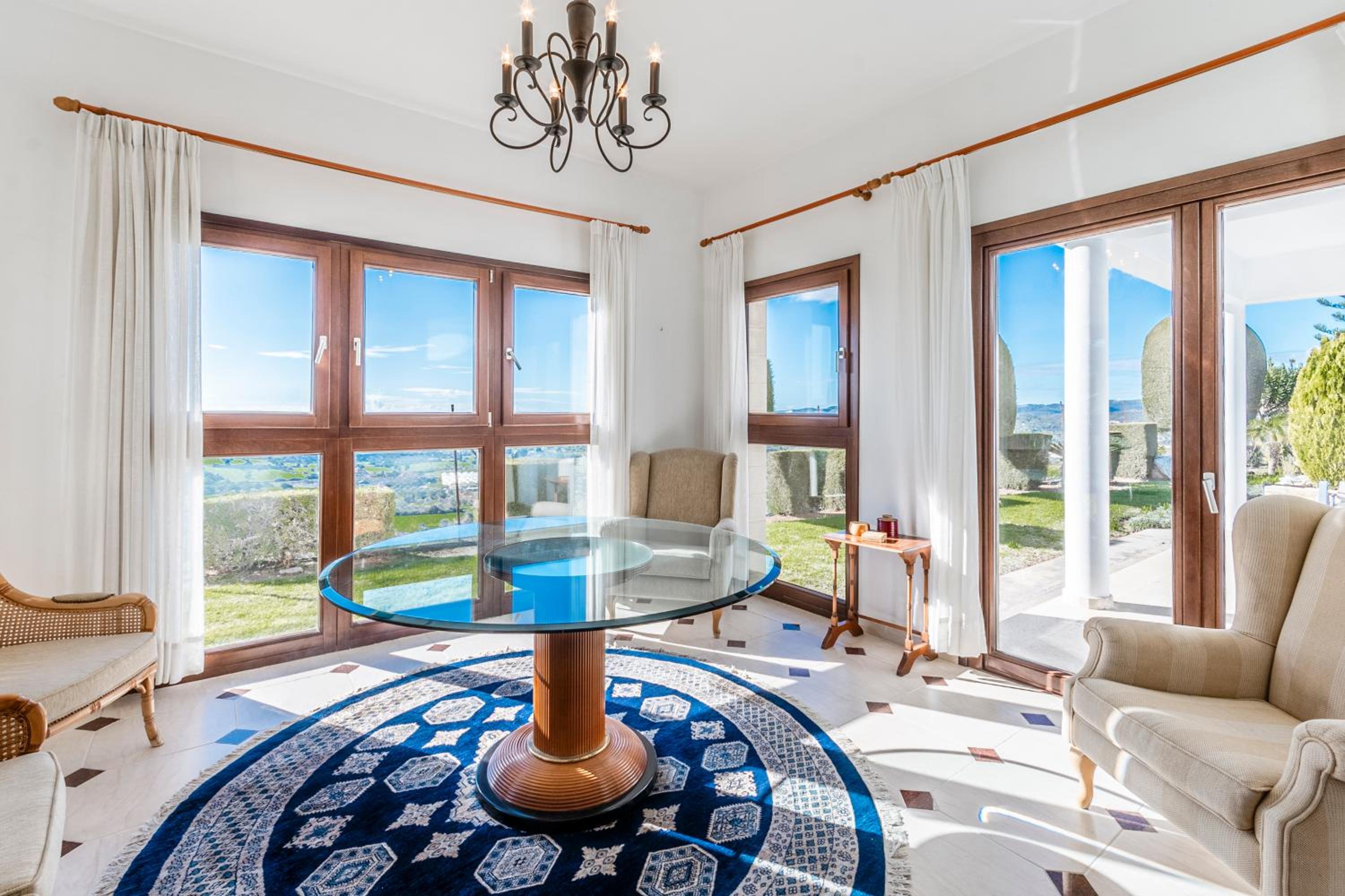 Mountain view 6 bed mansion with Private Padel Court, Pool & Gym