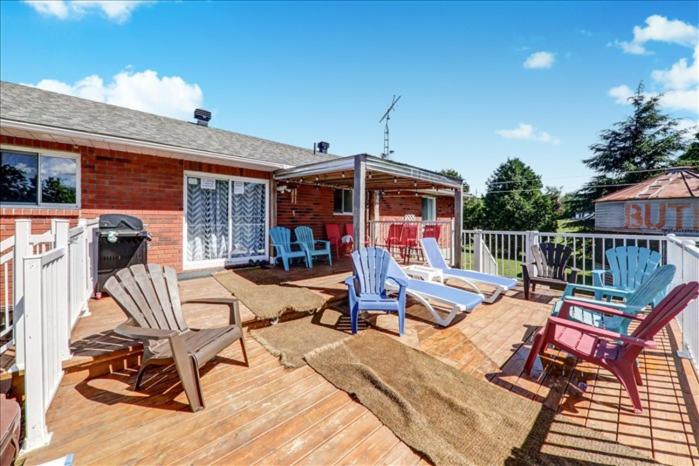 Cottage backing water