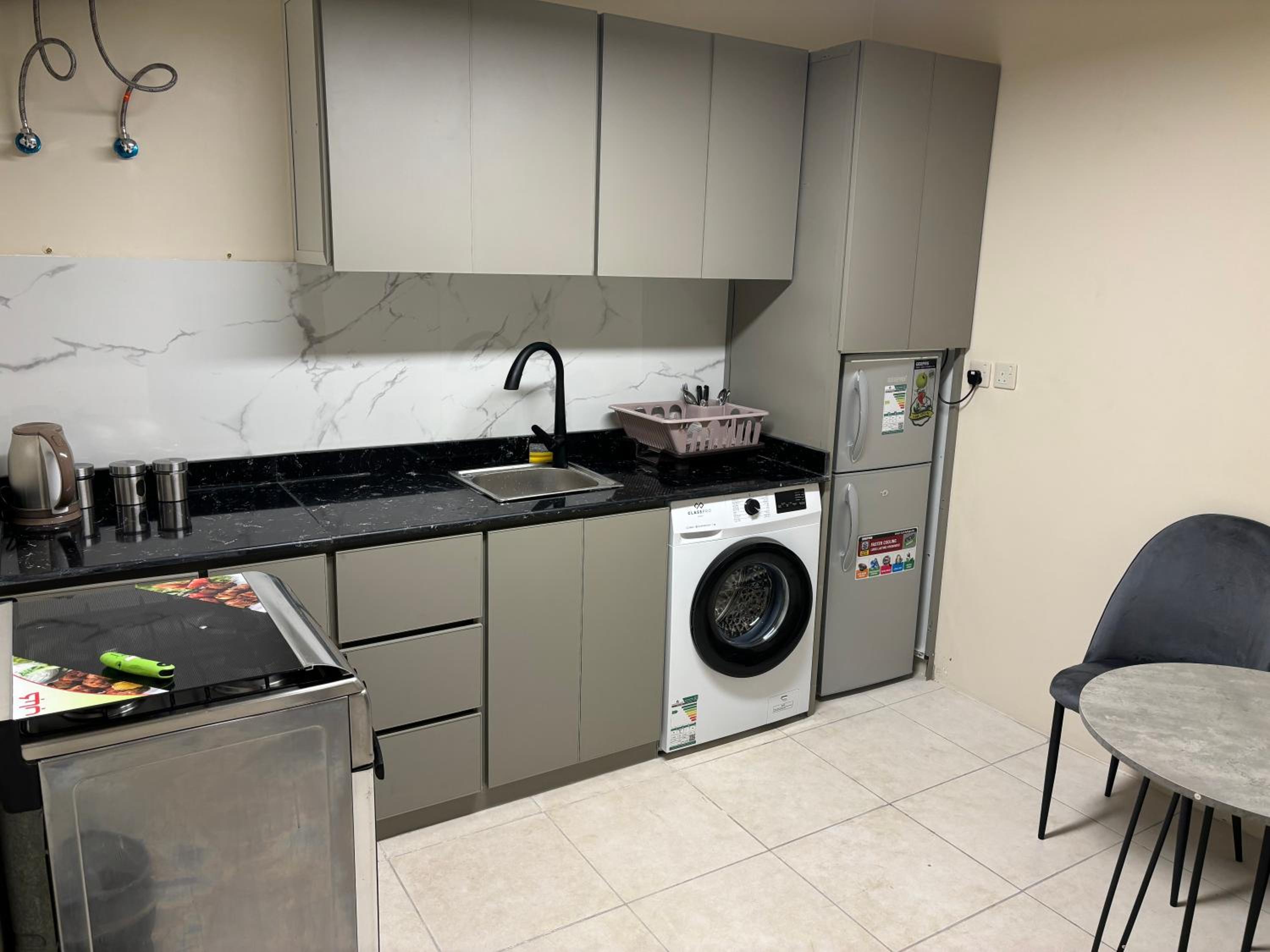 New apartment with room and living room