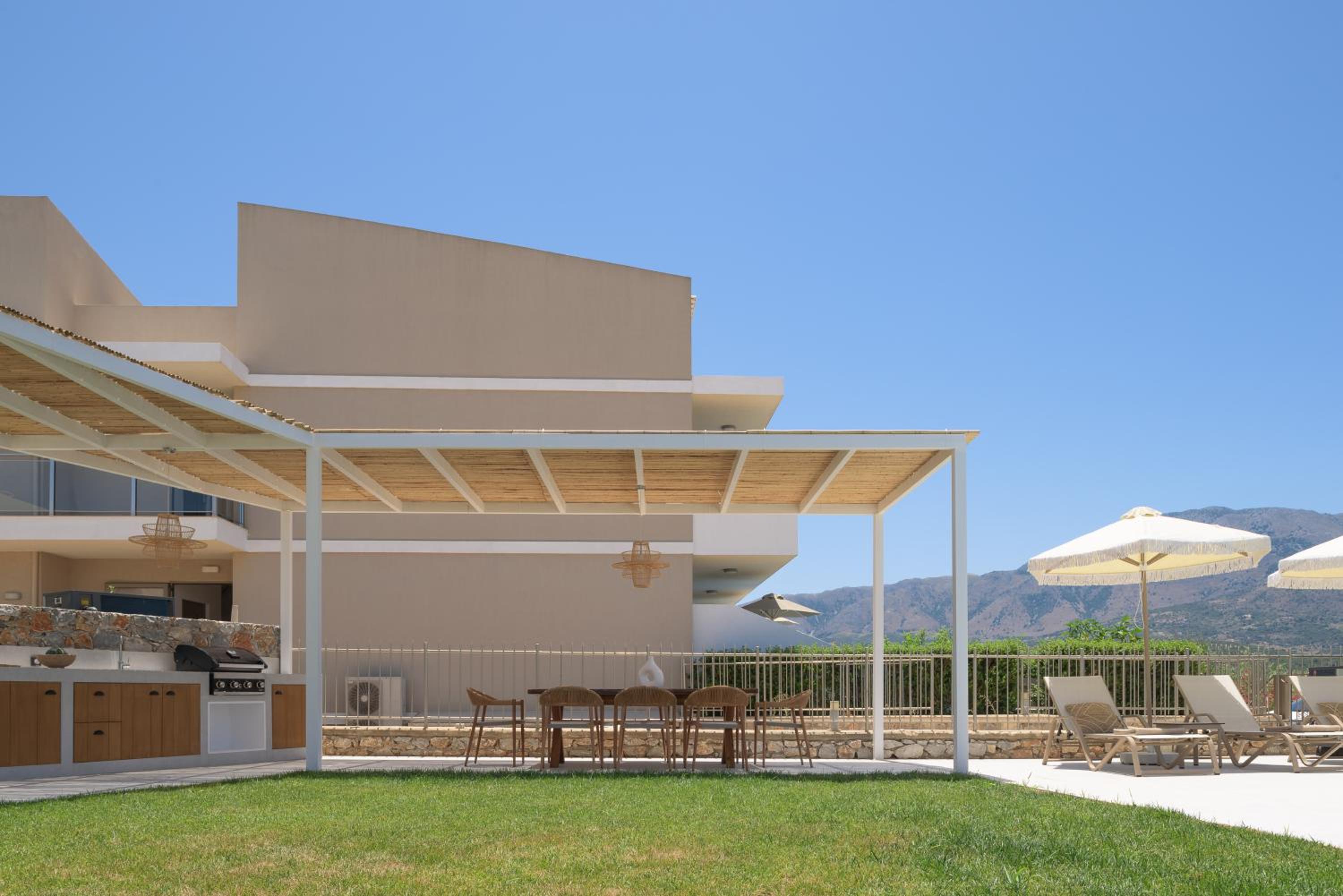 Pelagia's Loft Villas Haroupi & Rodi with Private Heated Pools, 5 Min Walking Distance to the Beach