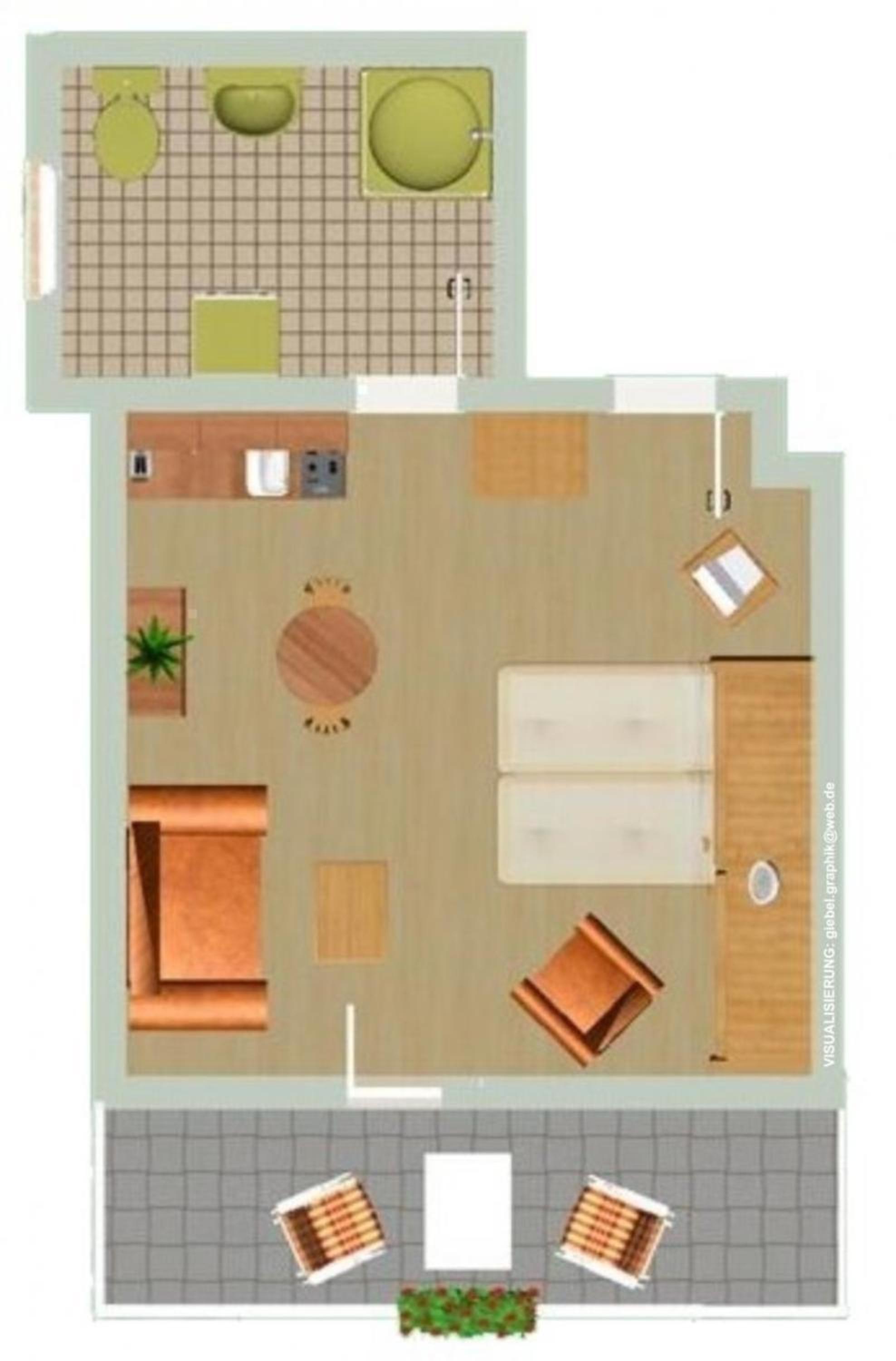 Ein-Raum-Ferienwohnung