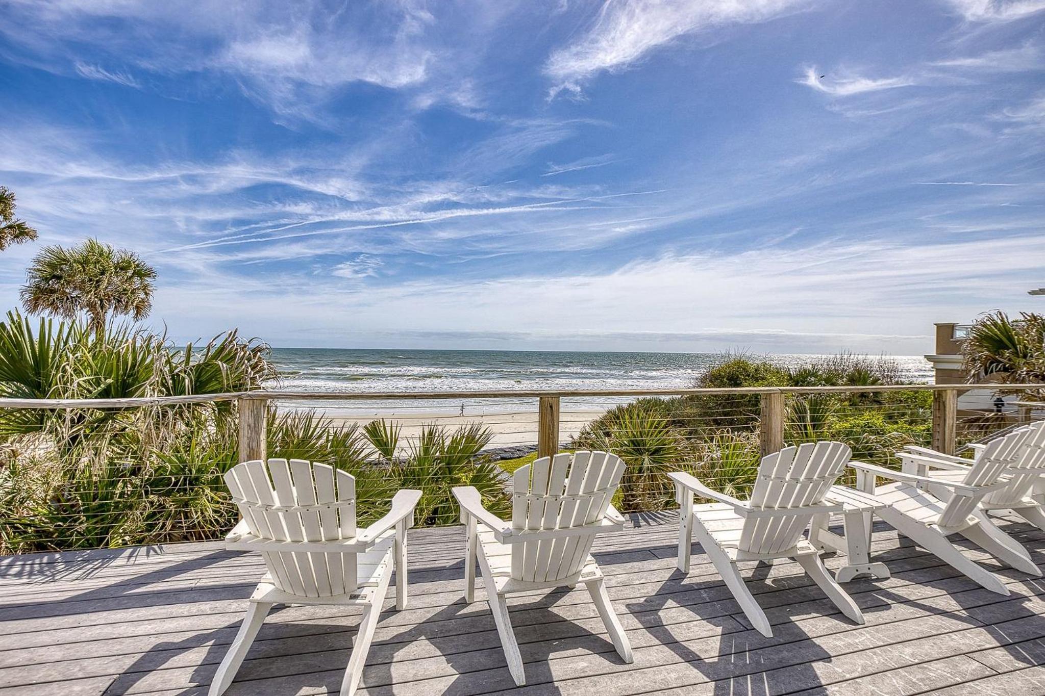 Oceanfront Home in NSB on No Drive Beach 4009S view 5