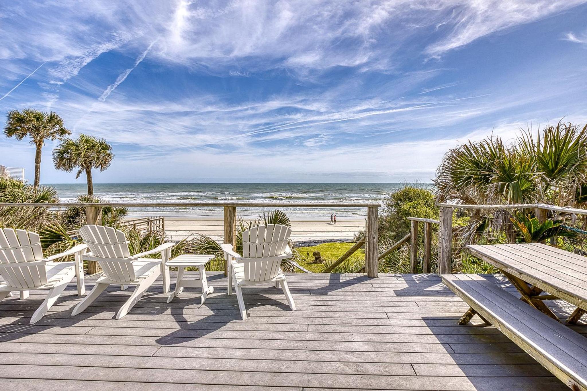 Oceanfront Home in NSB on No Drive Beach 4009S view 4