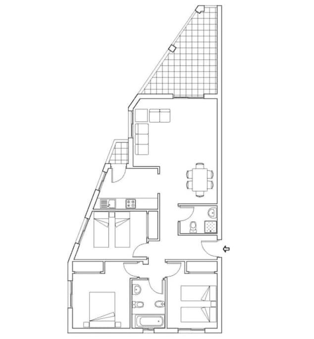 Cozy apartment of 103 m2 with three bedrooms in a pine forest by the sea view 3