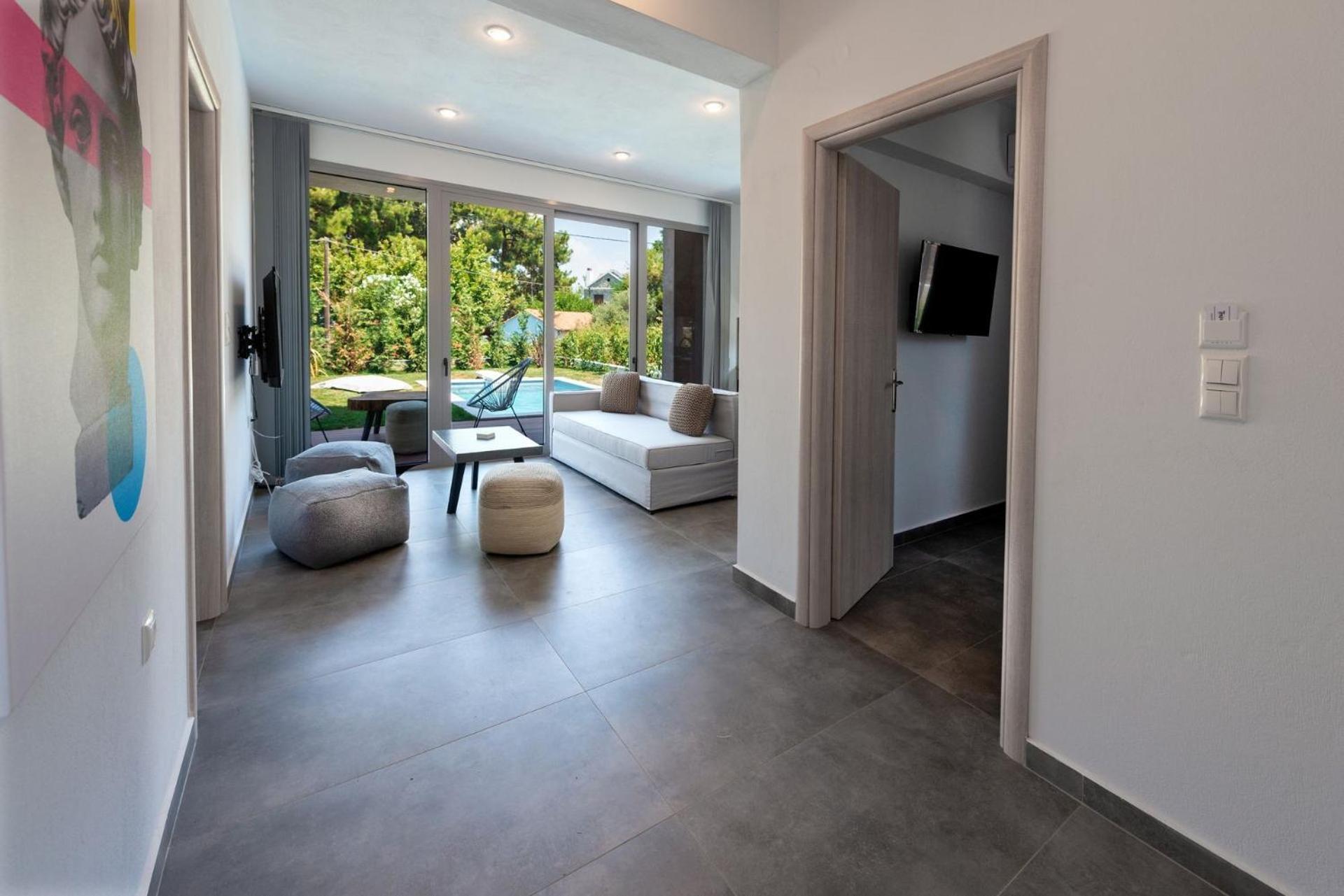 Dazzling Thasos Villa | Villa Fana | 2 Bedrooms | Private Outdoor Swimming Pool Surrounded by a Spacious Private Garden | Furnished Balcony and Terrace | R view 4
