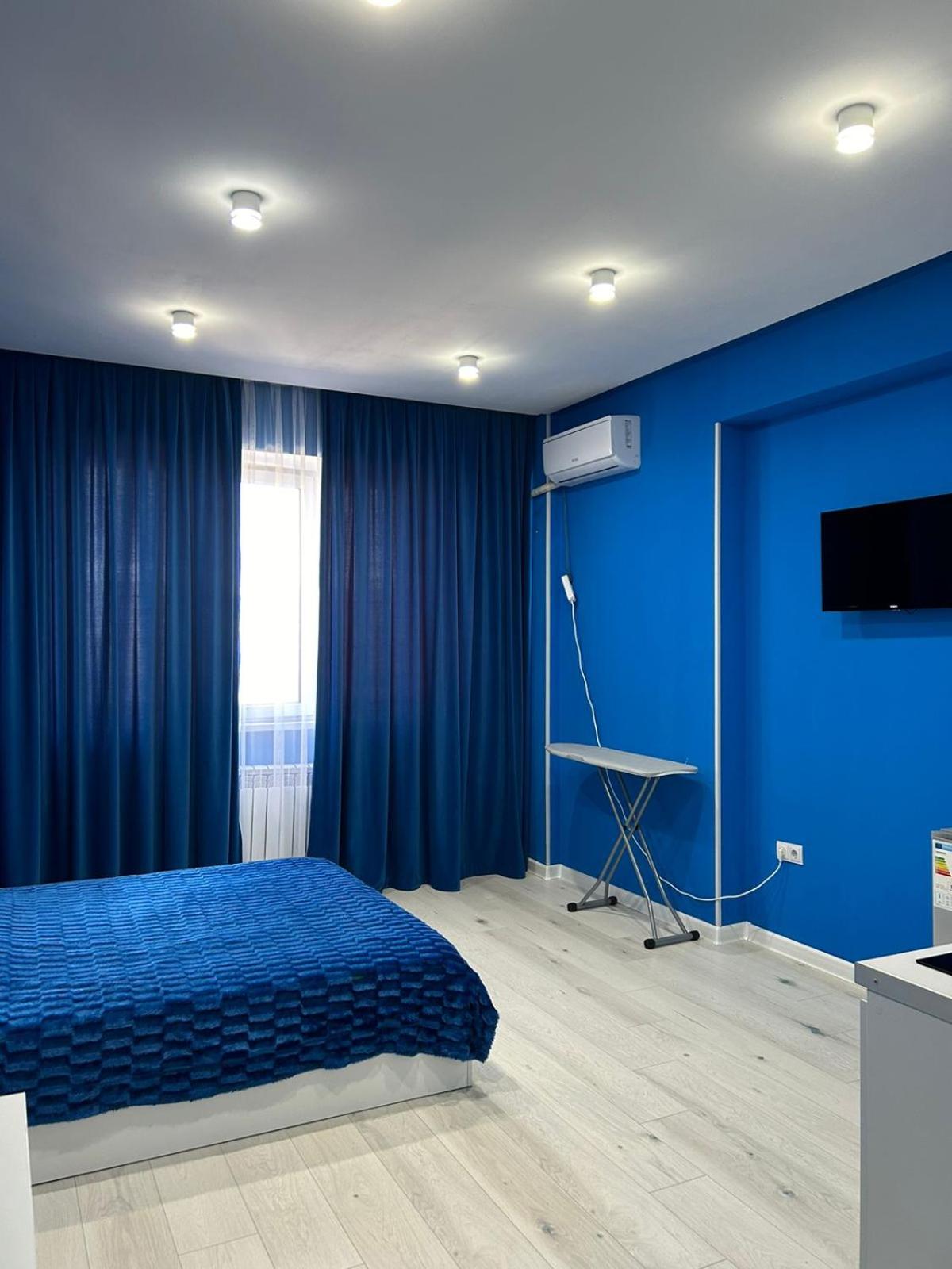 Blue studio apartment view 2