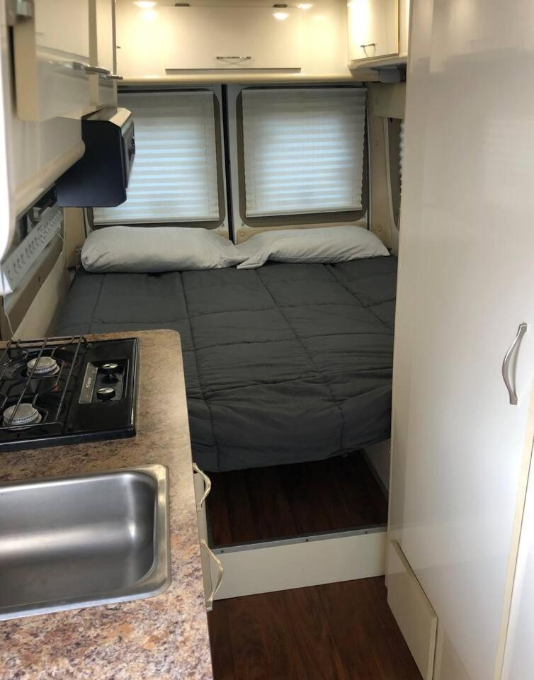 Private and cozy RV with full hookups in a convenient area with direct bus to NYC Manhattan only 2 blocks away