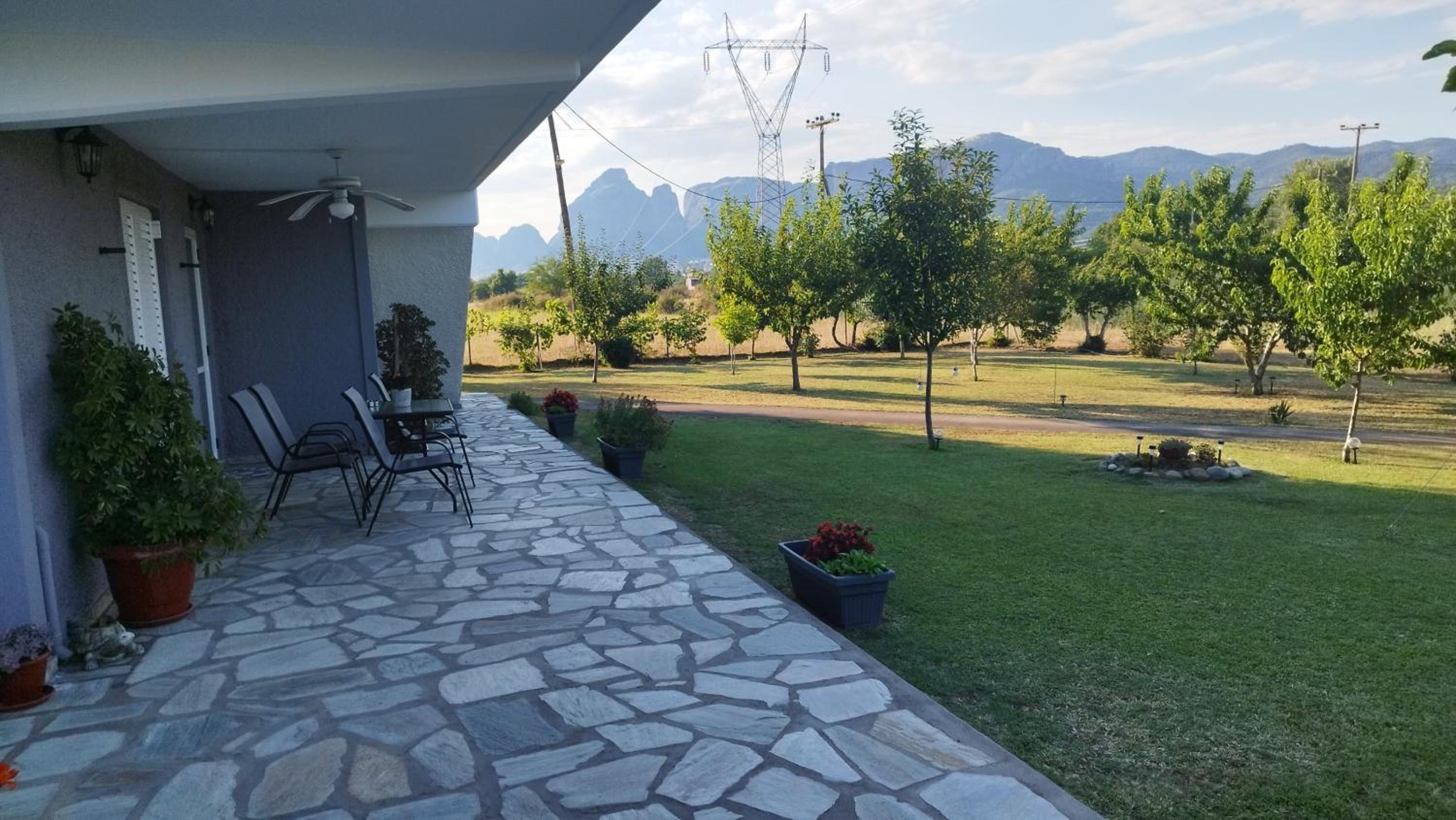 Meteora countryside villa view 3