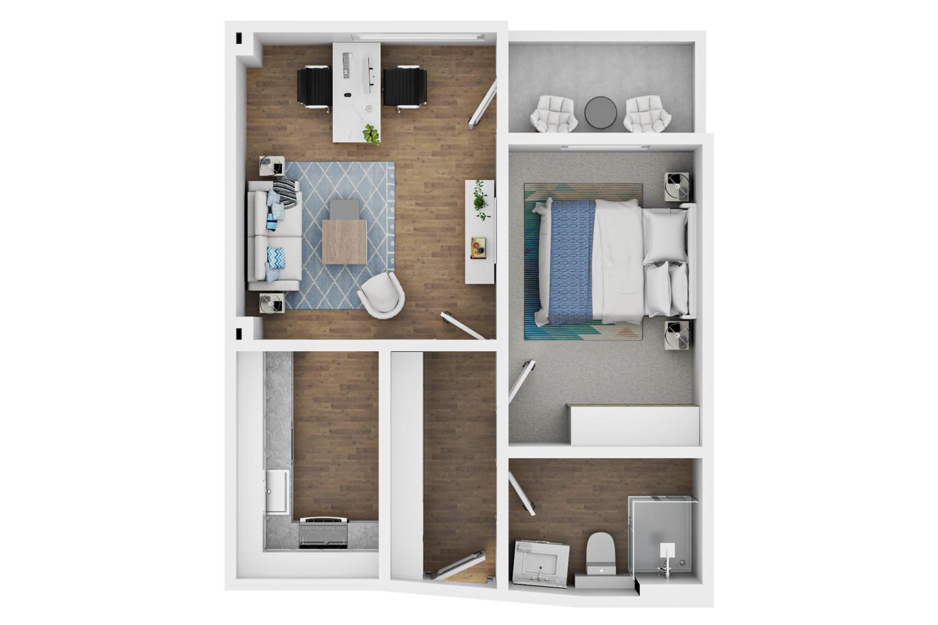fewo1846 - Glücksstern - komfortable 2-Zimmer-Wohnung mit Balkon im 5 OG