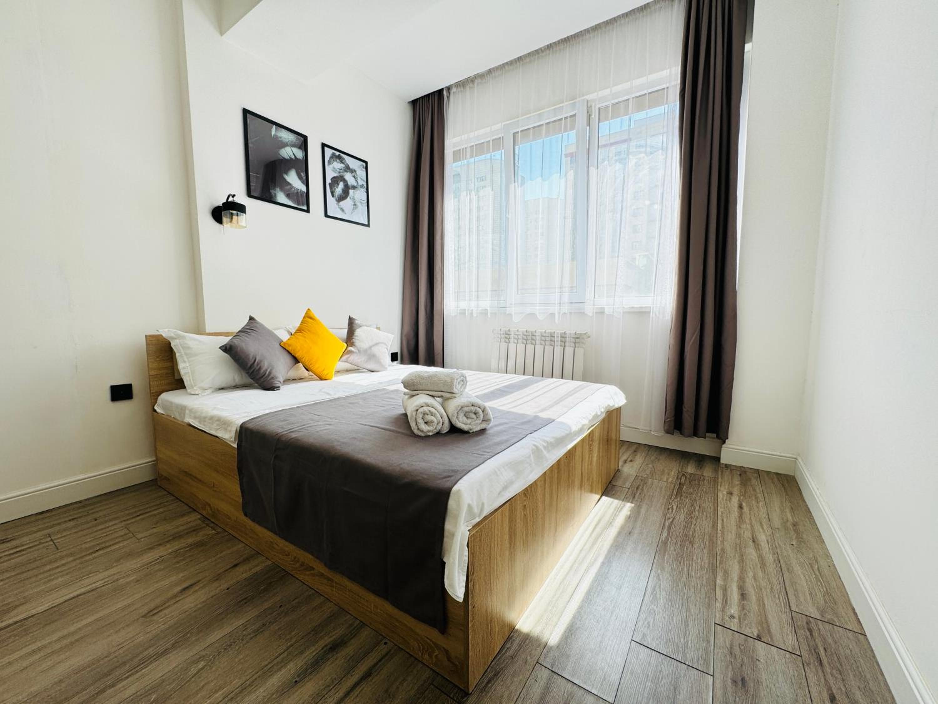 417I1 Gray and Yellow apartment Sholpan city