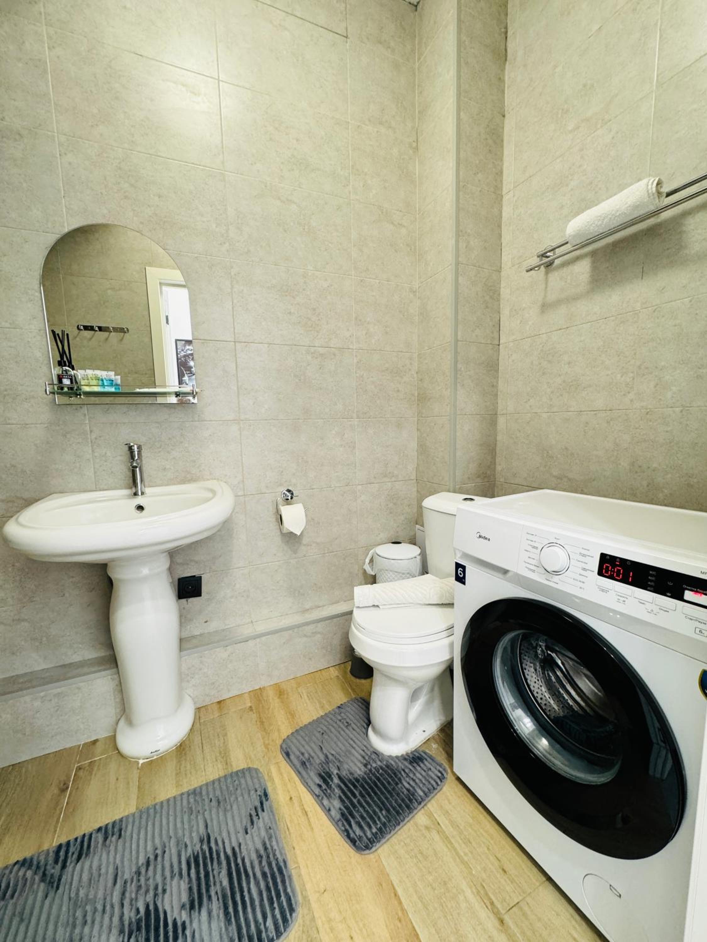 417I1 Gray and Yellow apartment Sholpan city