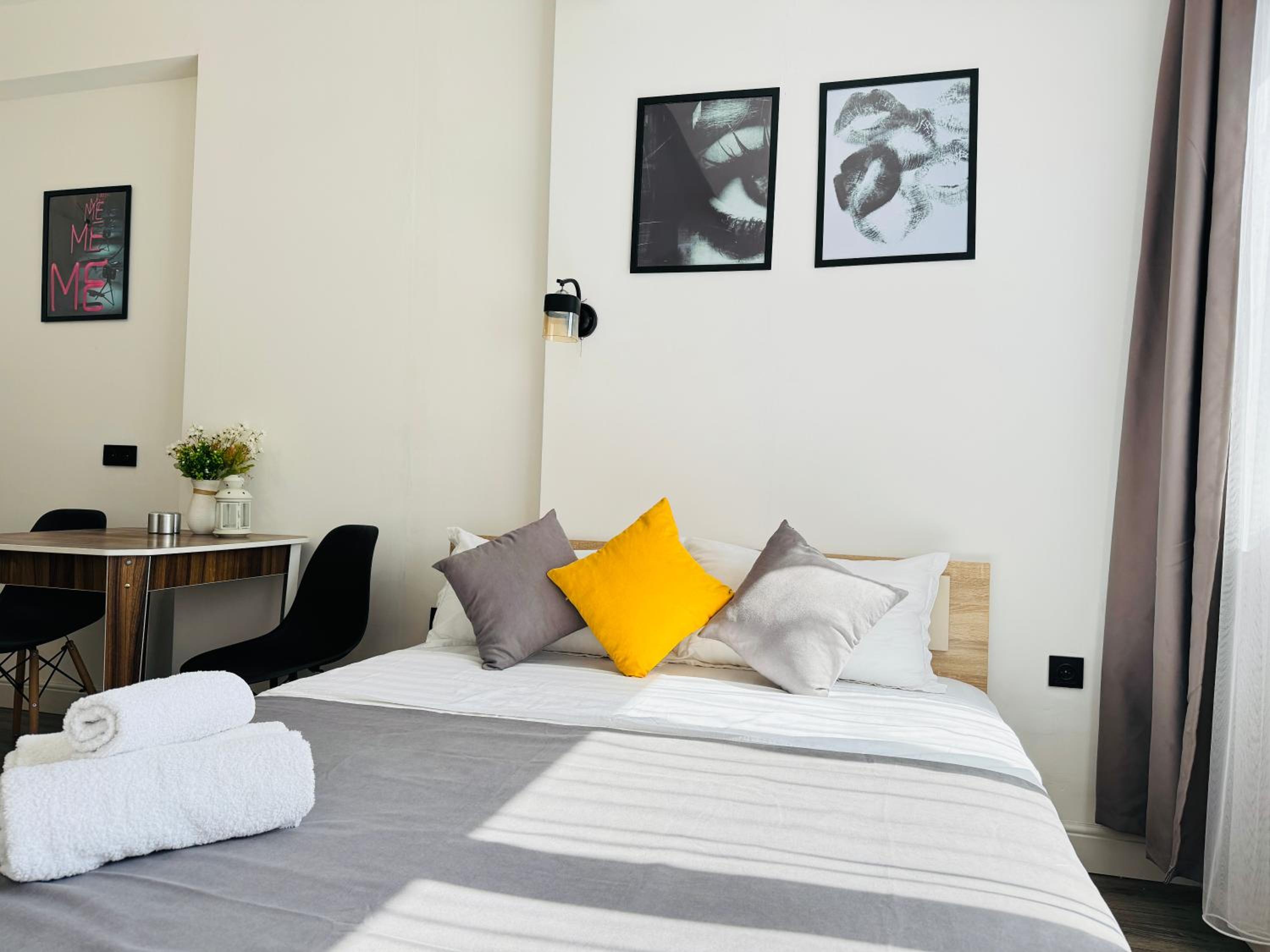 417I1 Gray and Yellow apartment Sholpan city